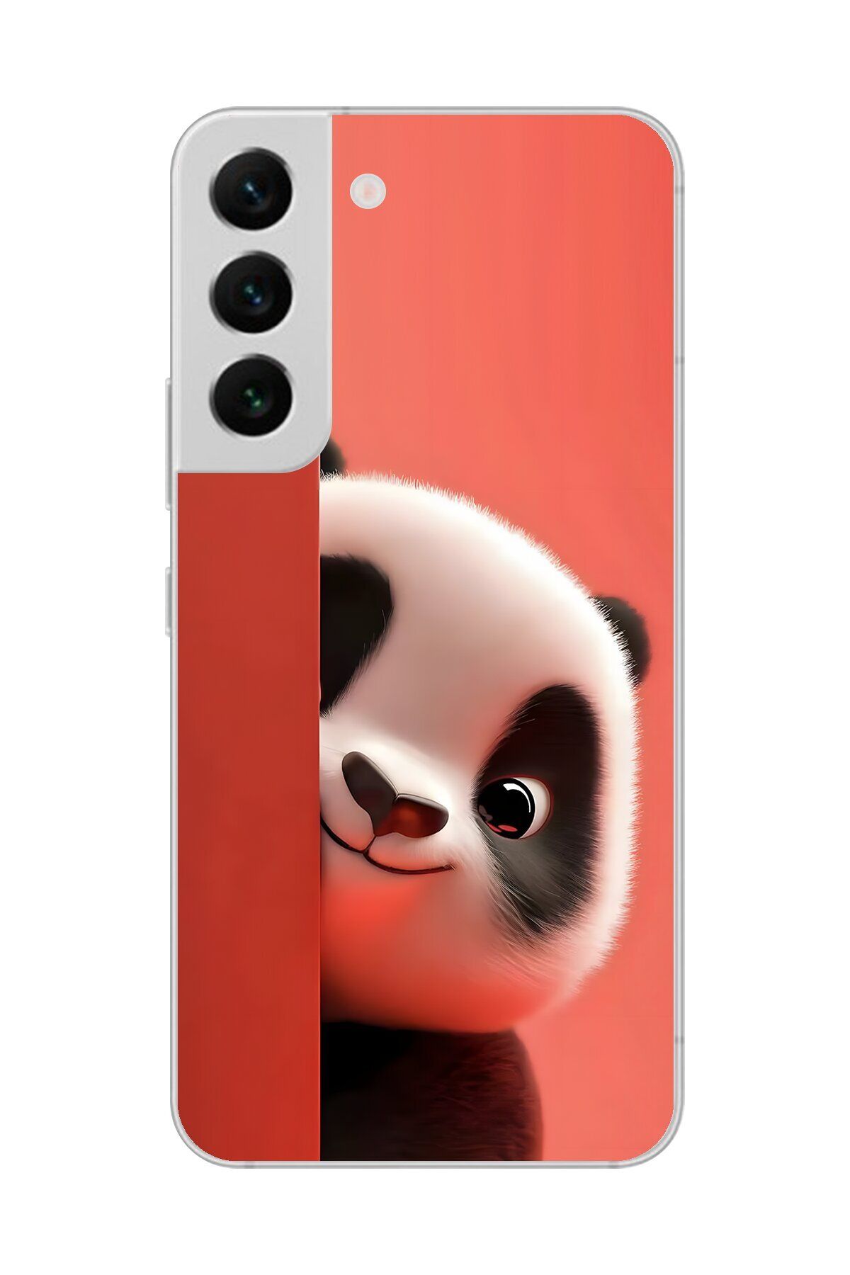 Dali Design Samsung Galaxy S22+ Uyumlu Şeffaf Kılıf 4 Peluş Panda Tasarımlı
