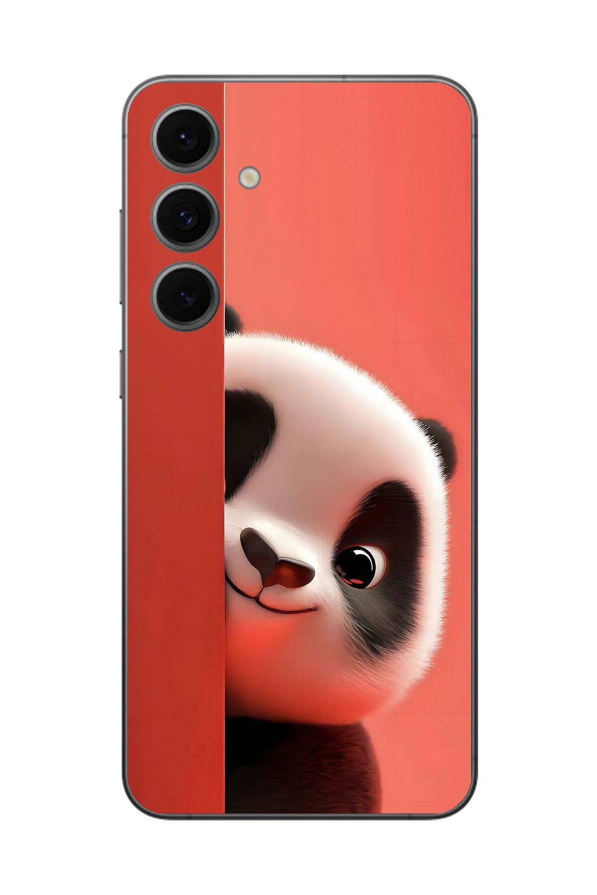 Dali Design Samsung Galaxy S24 FE Uyumlu Şeffaf Kılıf 4 Peluş Panda Tasarımlı