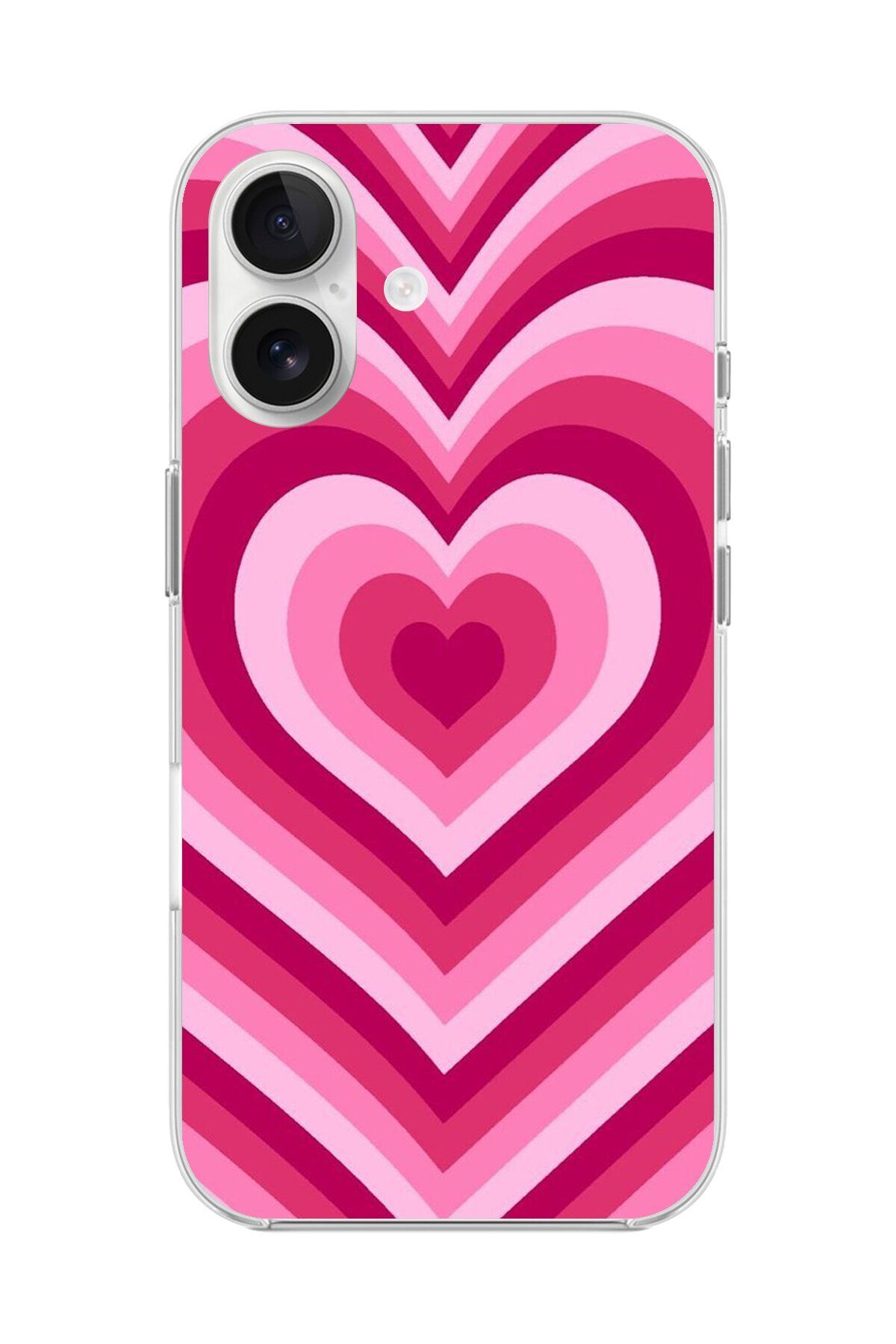 Dali Design iPhone 16 Uyumlu Şeffaf Kılıf Kalp 1 Tasarımlı