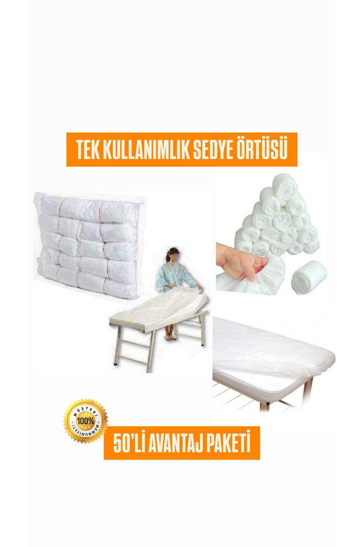 seda medikal 50 Lİ TEK KULLANIMLIK LASTİKLİ SEDYE ÖRTÜSÜ