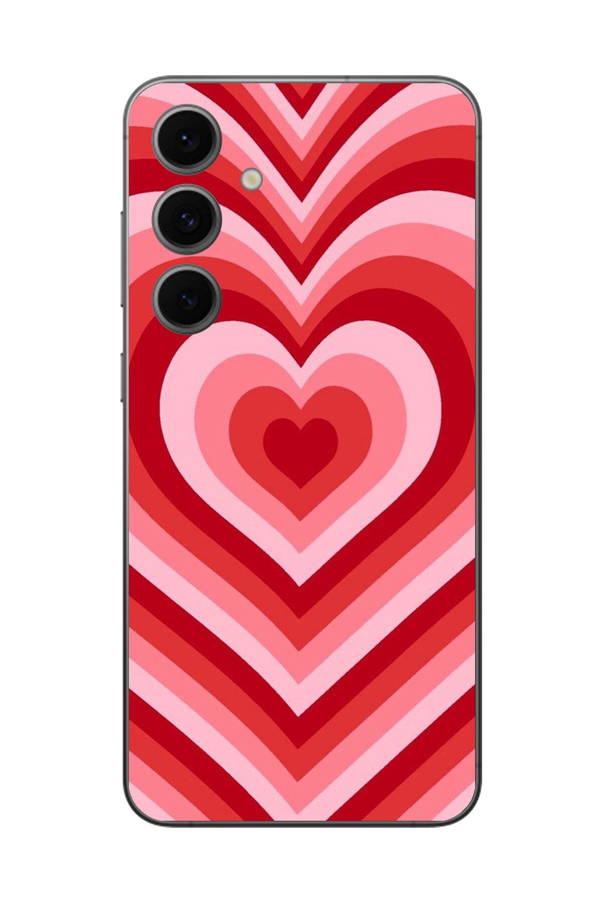 Dali Design Galaxy S24 FE Uyumlu Şeffaf Kılıf Kalp 3 Tasarımlı