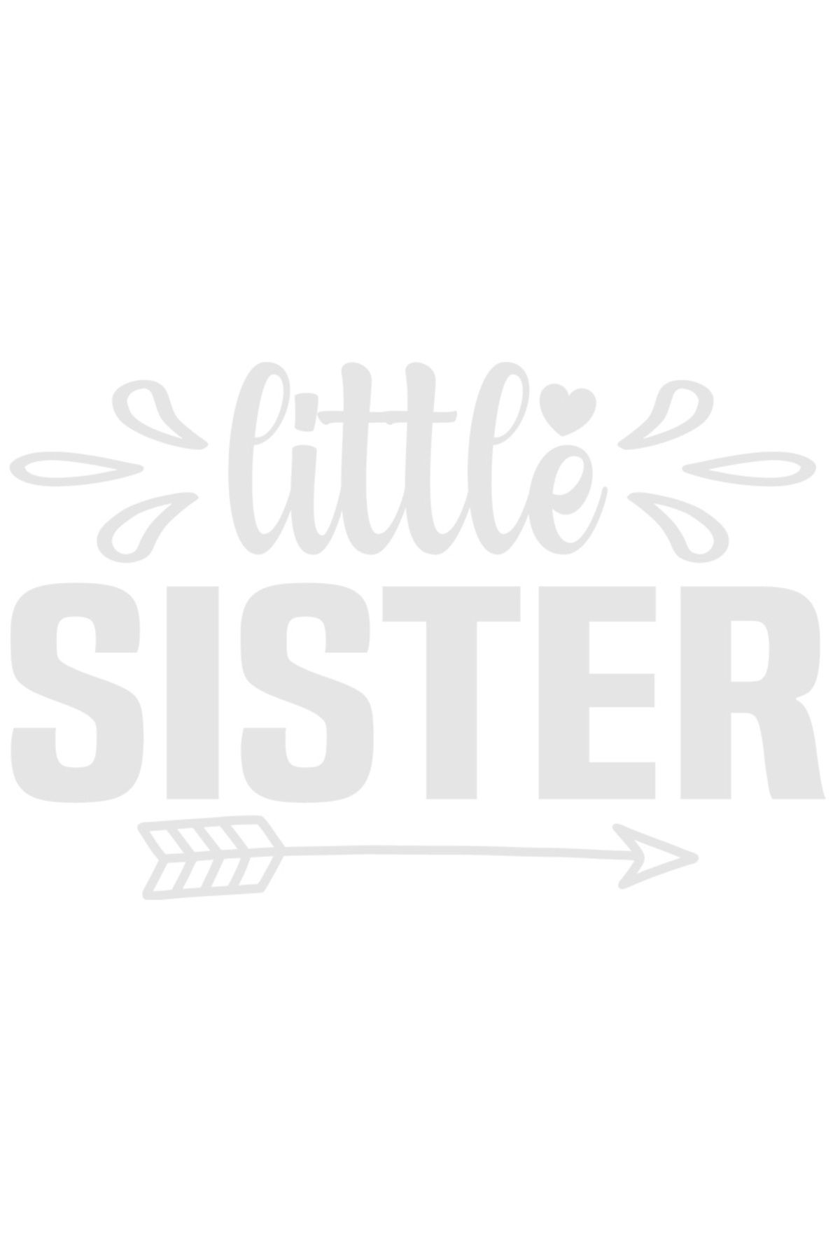 StoryGift Romania Sticker Eticheta 40cm Exterior Pentru O Sora Mai Mica Iubita Si Cuminte Cu Mesajul "little Sis - One Size