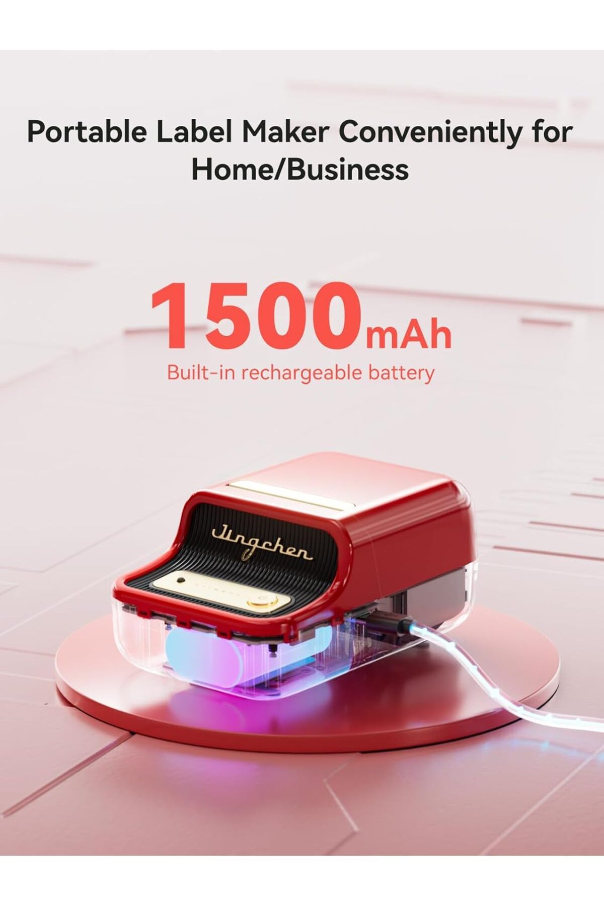 NiiMbot-B21 Mini Thermal Inkless Label Maker Compatible with iOS and Android, for Home Organisation, 5