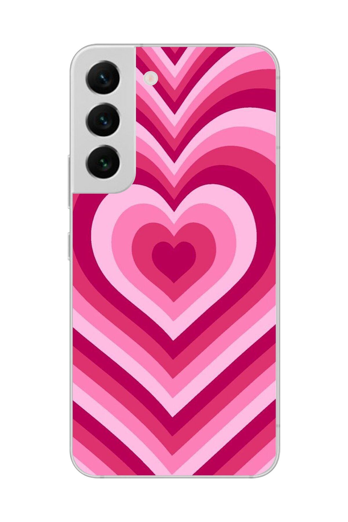 Dali Design Galaxy S22+ Uyumlu Şeffaf Kılıf Kalp 1 Tasarımlı