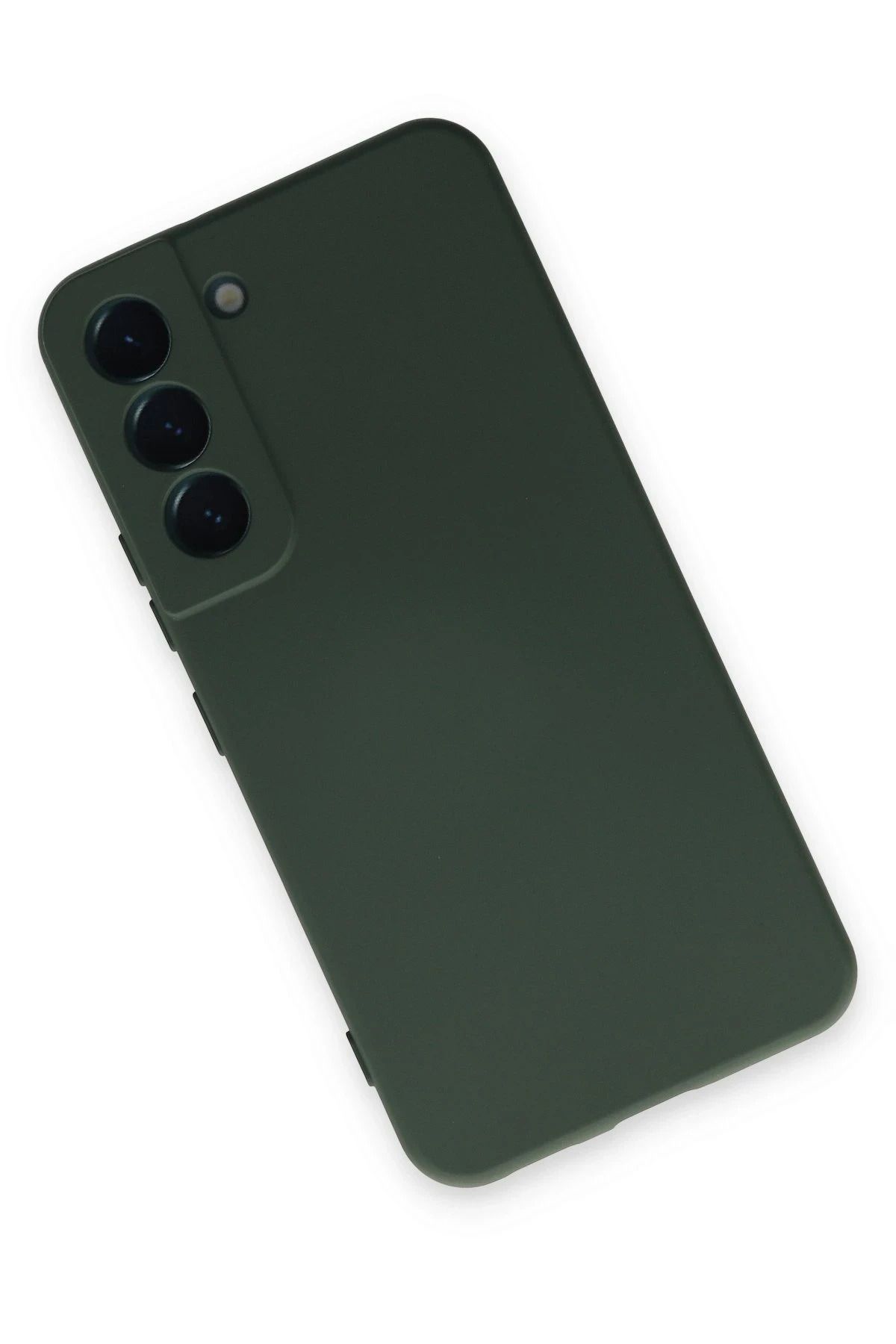 NewFace Galaxy S22  Uyumlu Kılıf Nano içi Kadife Silikon - Koyu Yeşil MRAYD