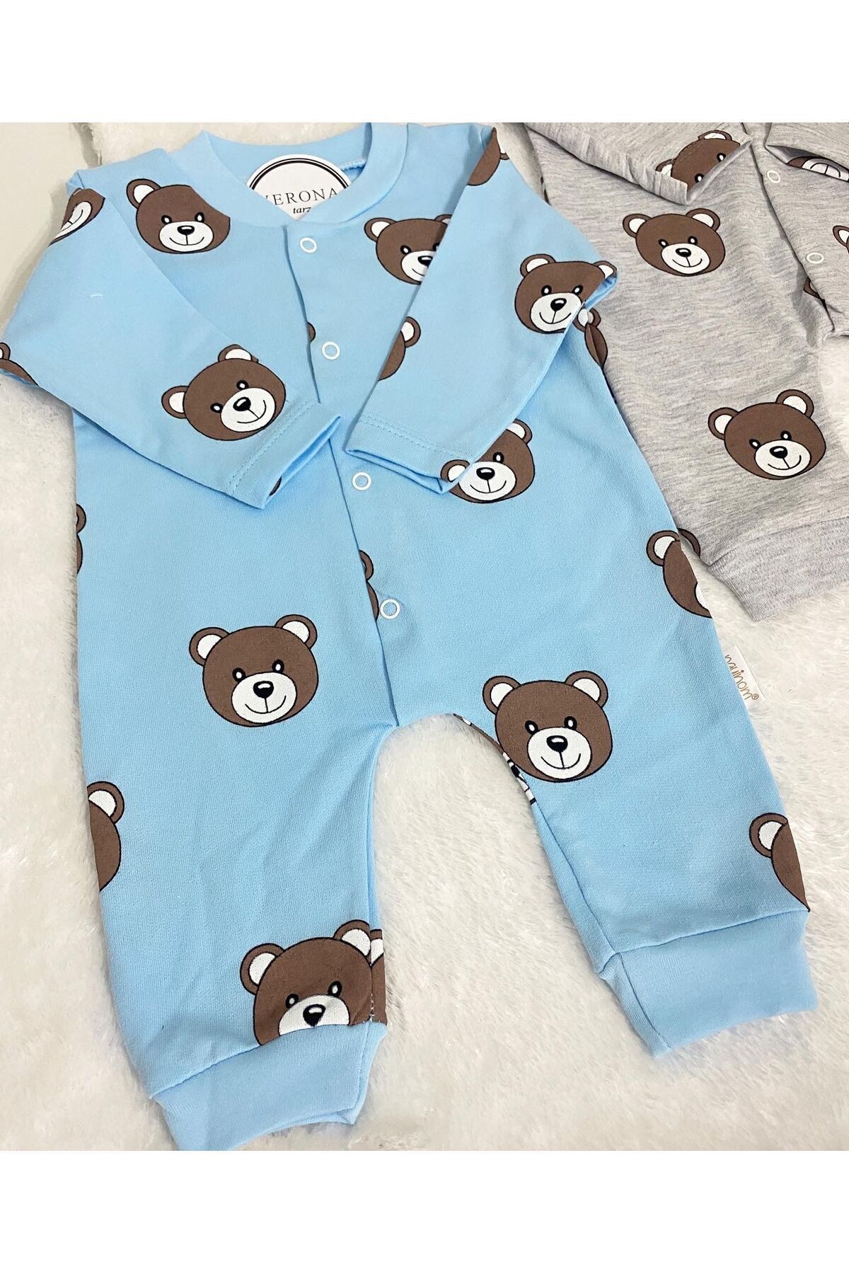 VERONA TARZ Erkek Bebek Tulum Hayvan Desenli Çeşitleri 1-3-6 aylık Yenidoğan Kıyafet fotoğrafı 4 (önizleme)