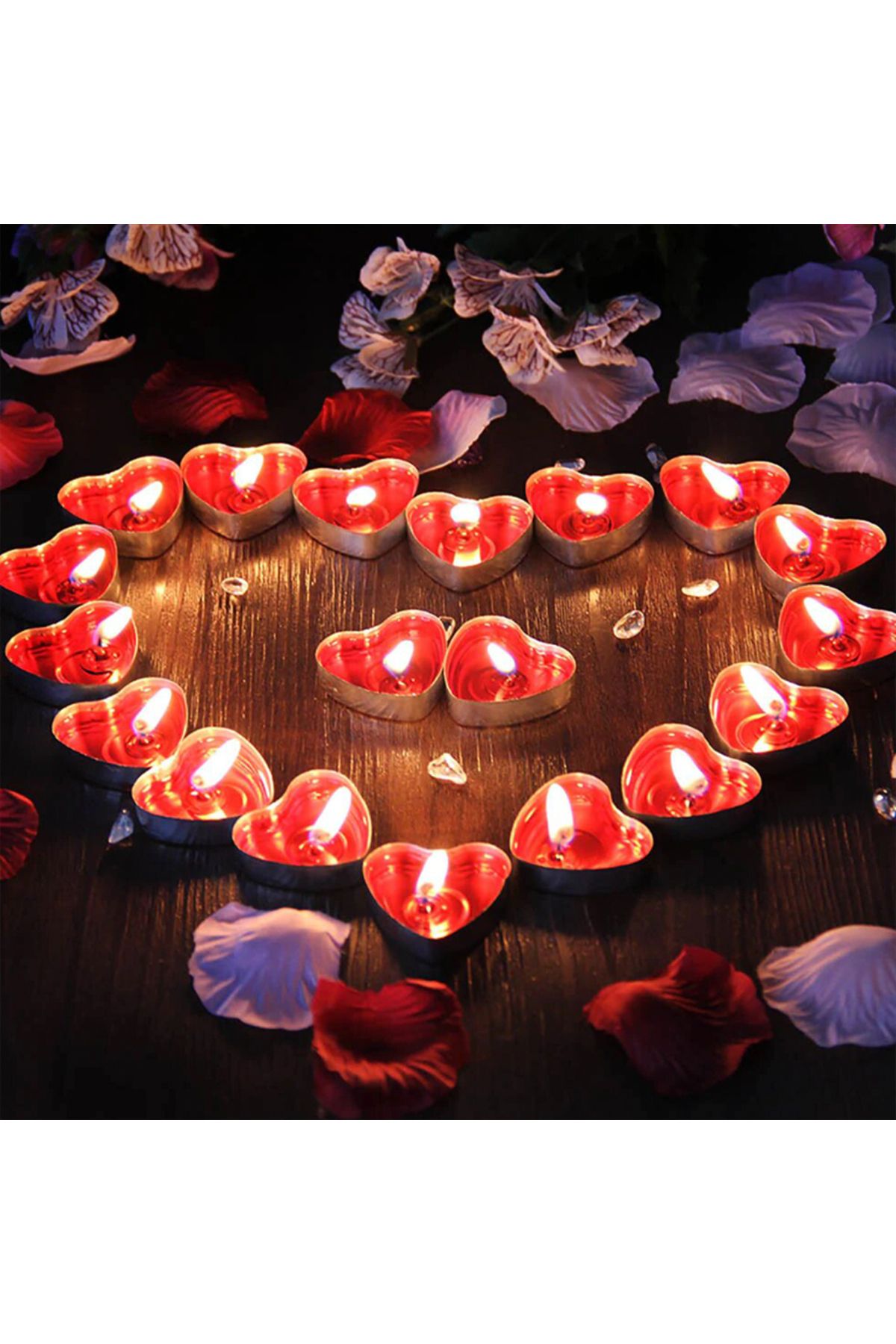 COLLECTİON Kalpli 50'li Tealight Mum