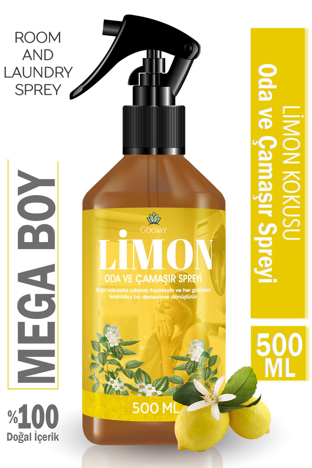 Lofty Limon Oda Ve Çamaşır Spreyi Oda Kokusu Oda Spreyi – Lemon Fresh Room Mist 500ml