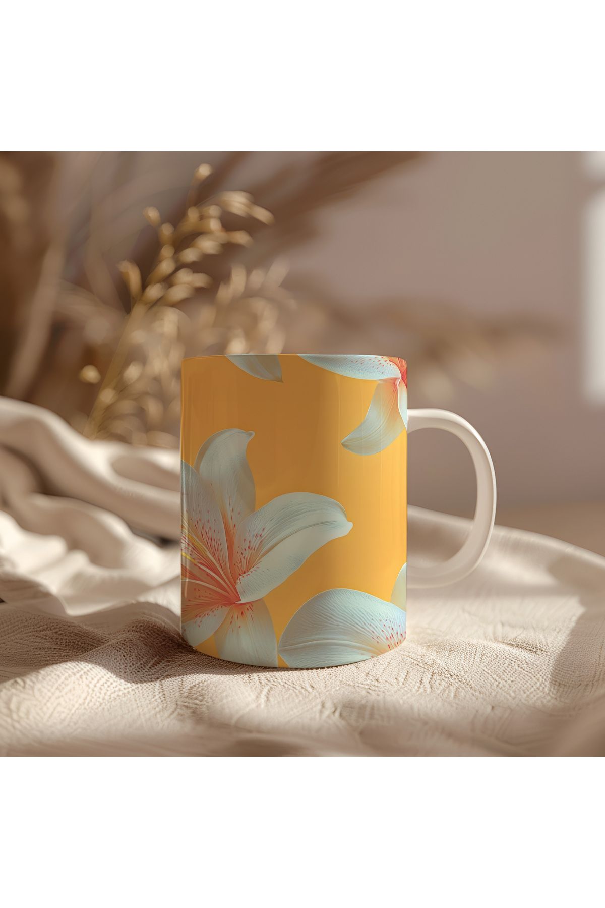 waspandhornet Floral Desenli Kupa