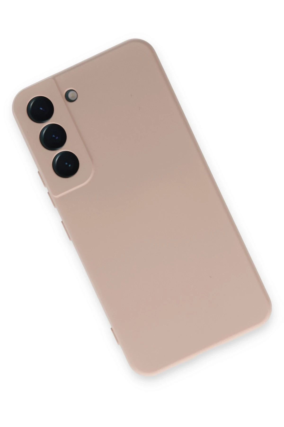NewFace Galaxy S22 Uyumlu Kılıf Nano içi Kadife Silikon - Pudra MRAYD