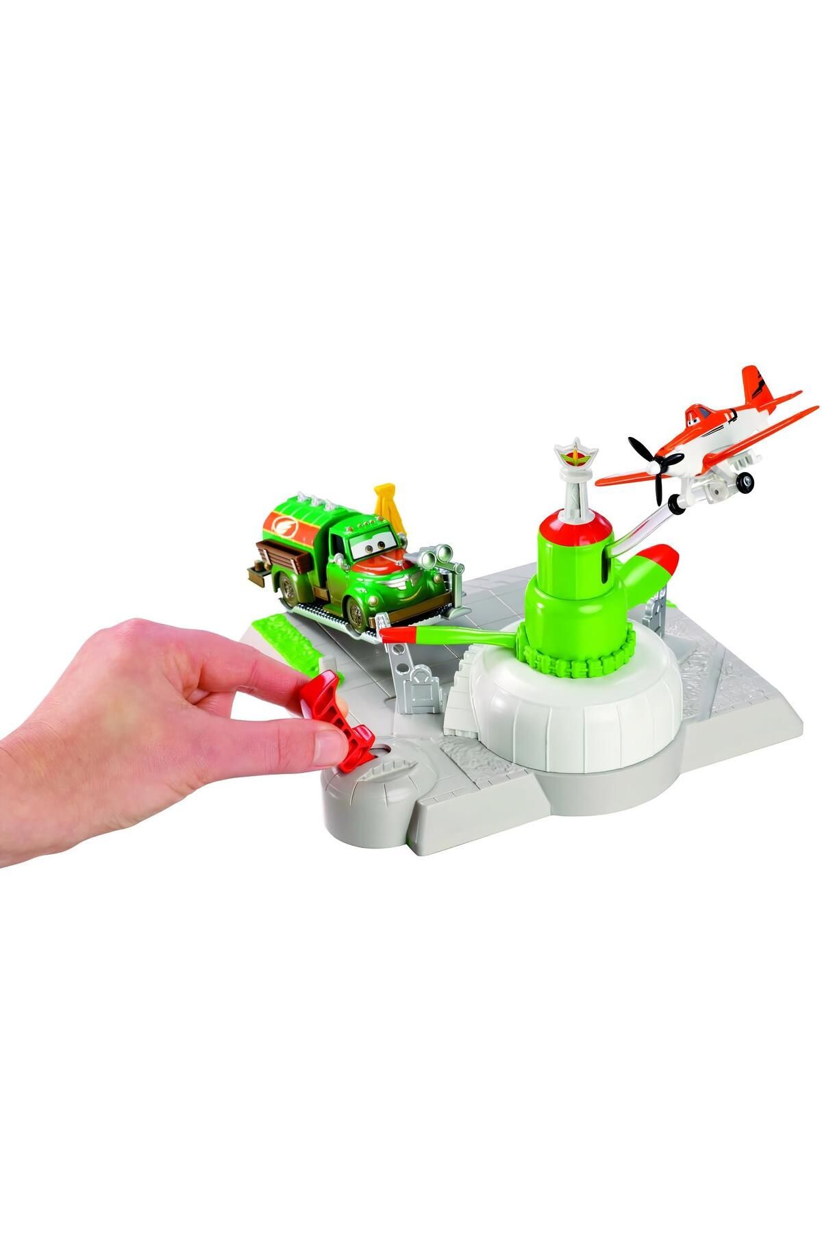 e-life shop Orijinal Lisanslı Disney Planes Kalkış Pisti Oyuncak Seti Action Shifters Dusty Crophopper BFM30