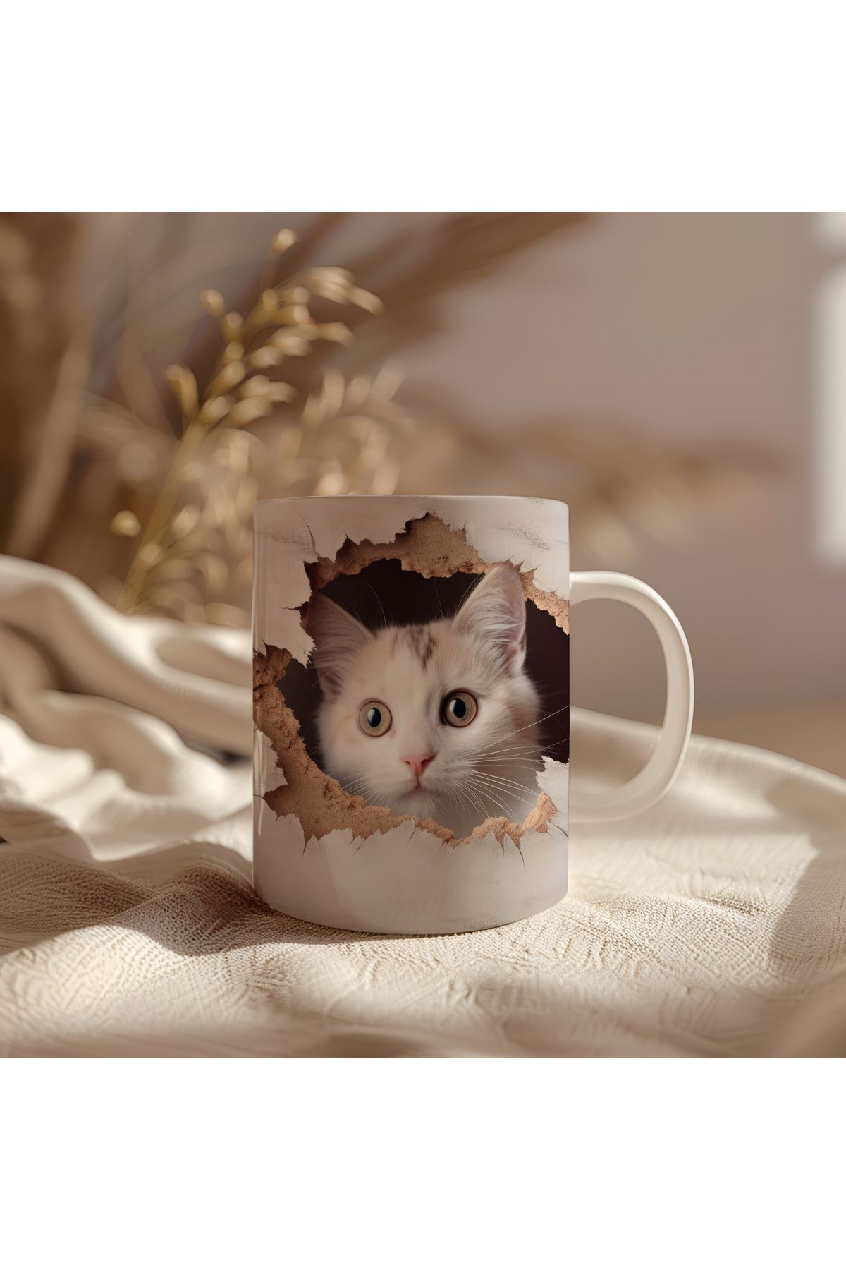 waspandhornet Meraklı Kedi Hediyelik Kupa