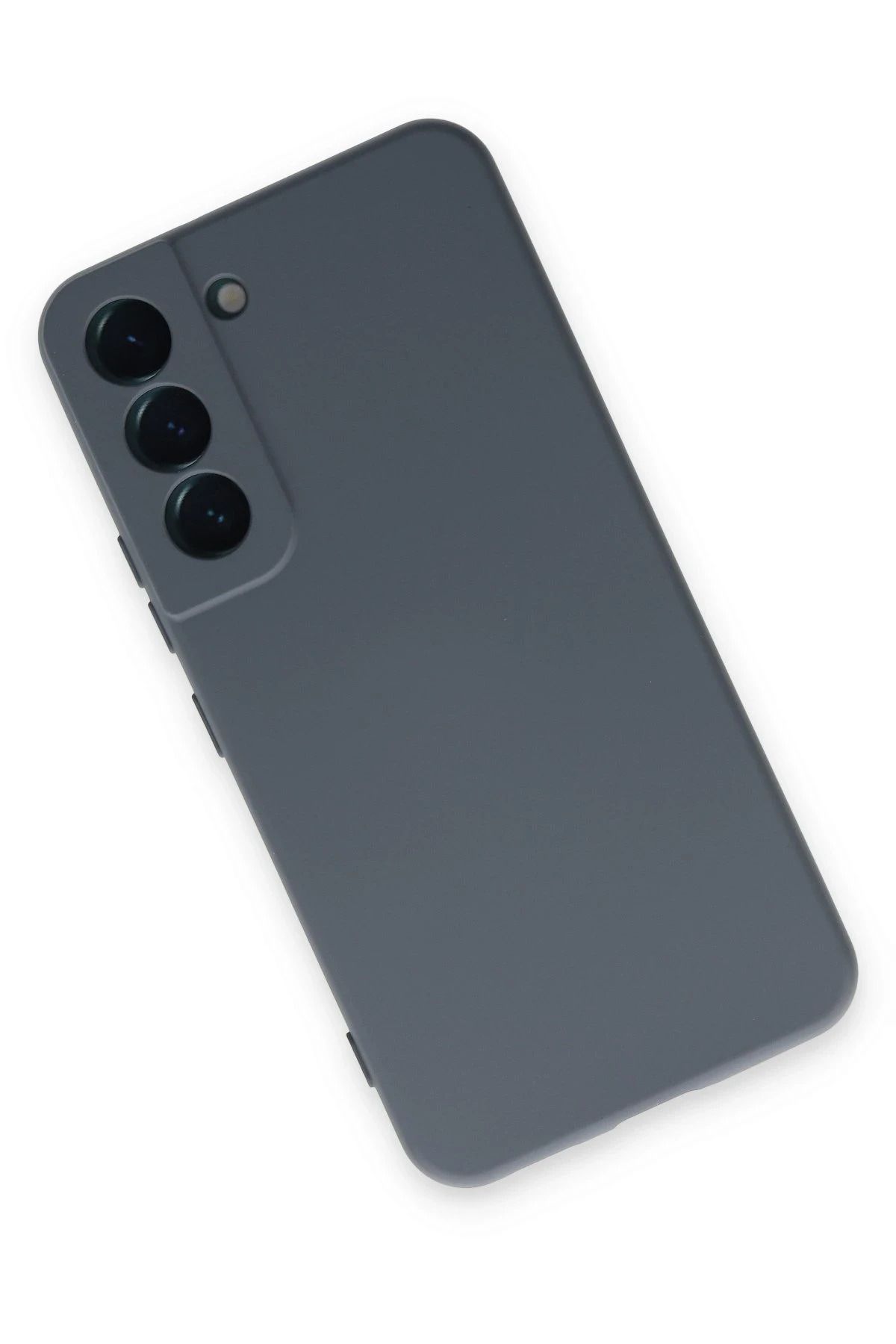 NewFace Galaxy S22 Uyumlu Kılıf Nano içi Kadife Silikon - Gri MRAYD