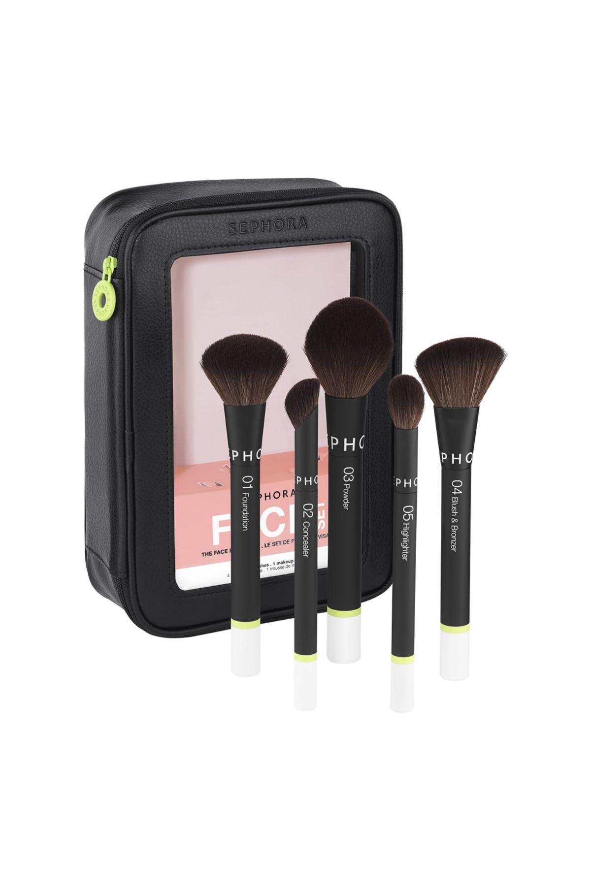 SEPHORA Yüz Fırçası Seti Sezgisel Uygulama Kusursuz Sonuç Çantayla Birlikte Elsbeauty 5 Adet