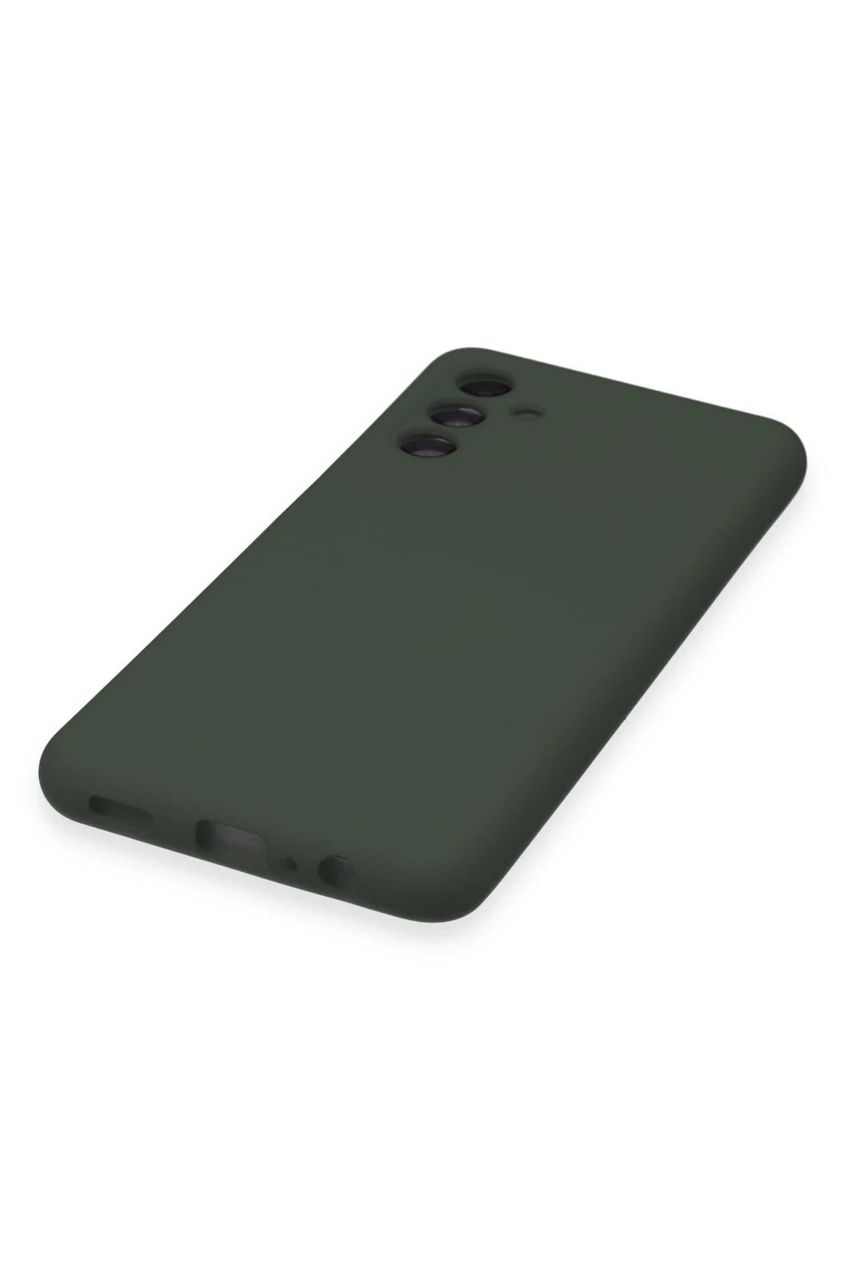 NewFace Galaxy A24 4G Uyumlu Kılıf Nano içi Kadife Silikon - Koyu Yeşil MRAYD