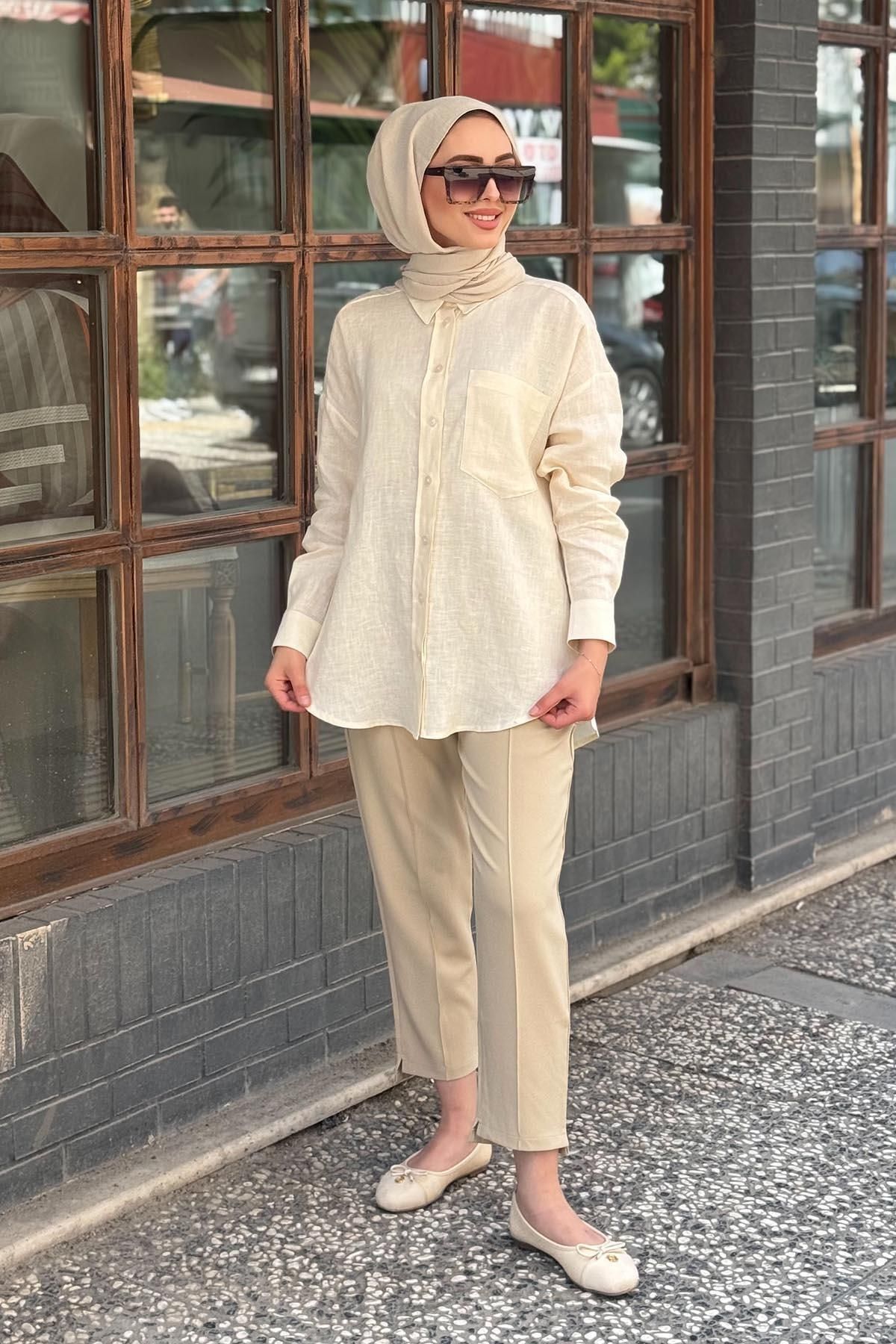 Kayra Tunik KA-B25-21257 Krem