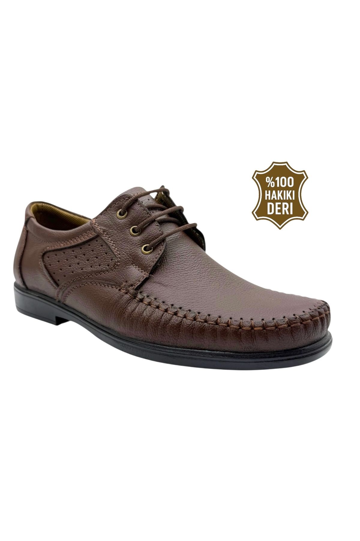 İYİSİNDEN SHOES Hakiki deri erkek günlük klasik ayakkabı baba ayakkabısı