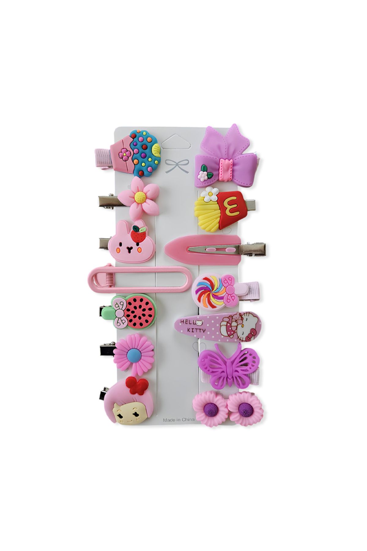 Fancy Space Hello Kitty Sevimli Figürlü Kız Çocuk Toka Seti