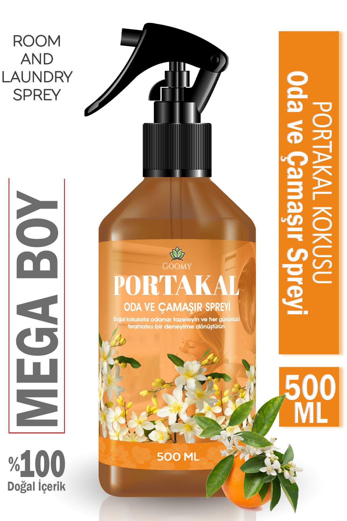 Lofty Portakal Oda Ve Çamaşır Spreyi Oda Kokusu Oda Spreyi – Orange Blossom Room Freshener 500ml