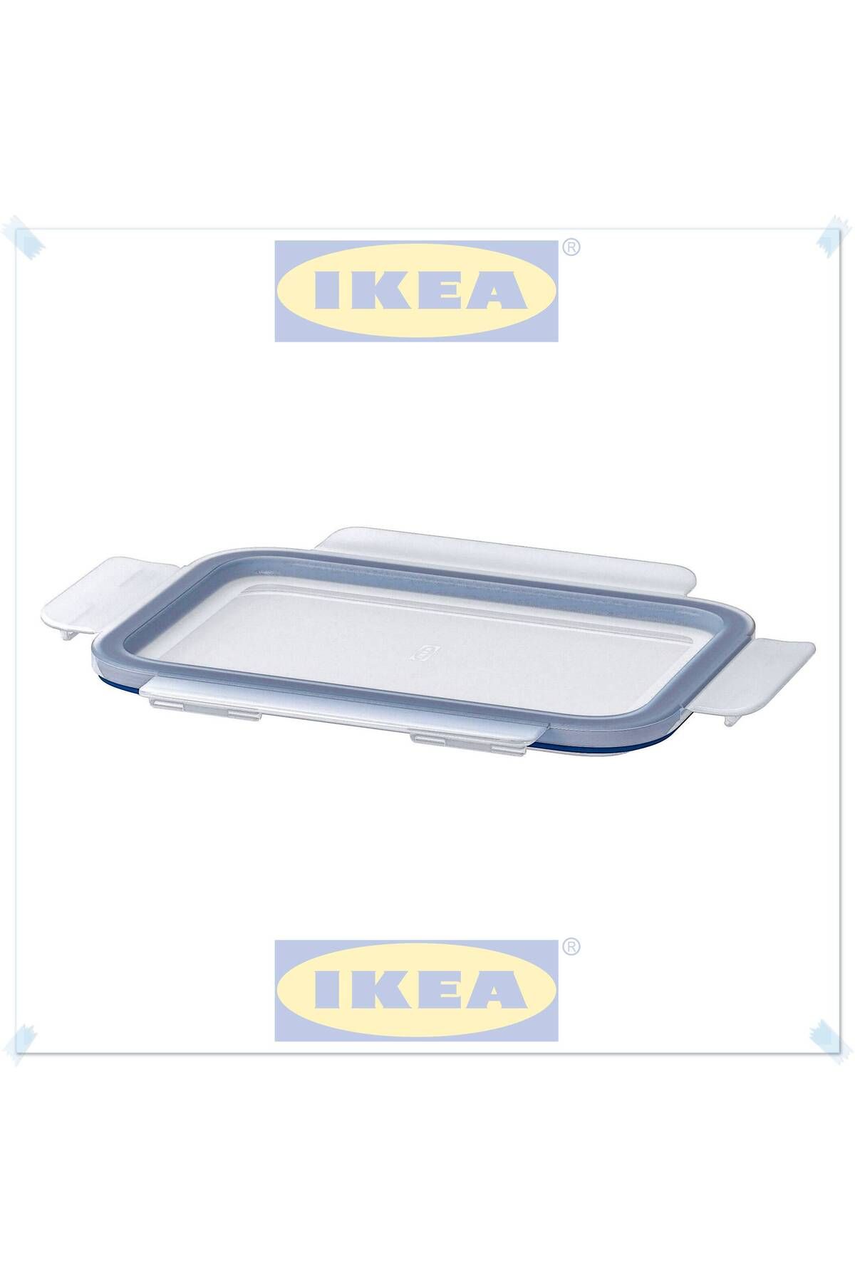 IKEA 365+ Plastik Saklama Kabı Kapağı, Hava Geçirmez Kapak, Dikdörtgen, 21x15 cm