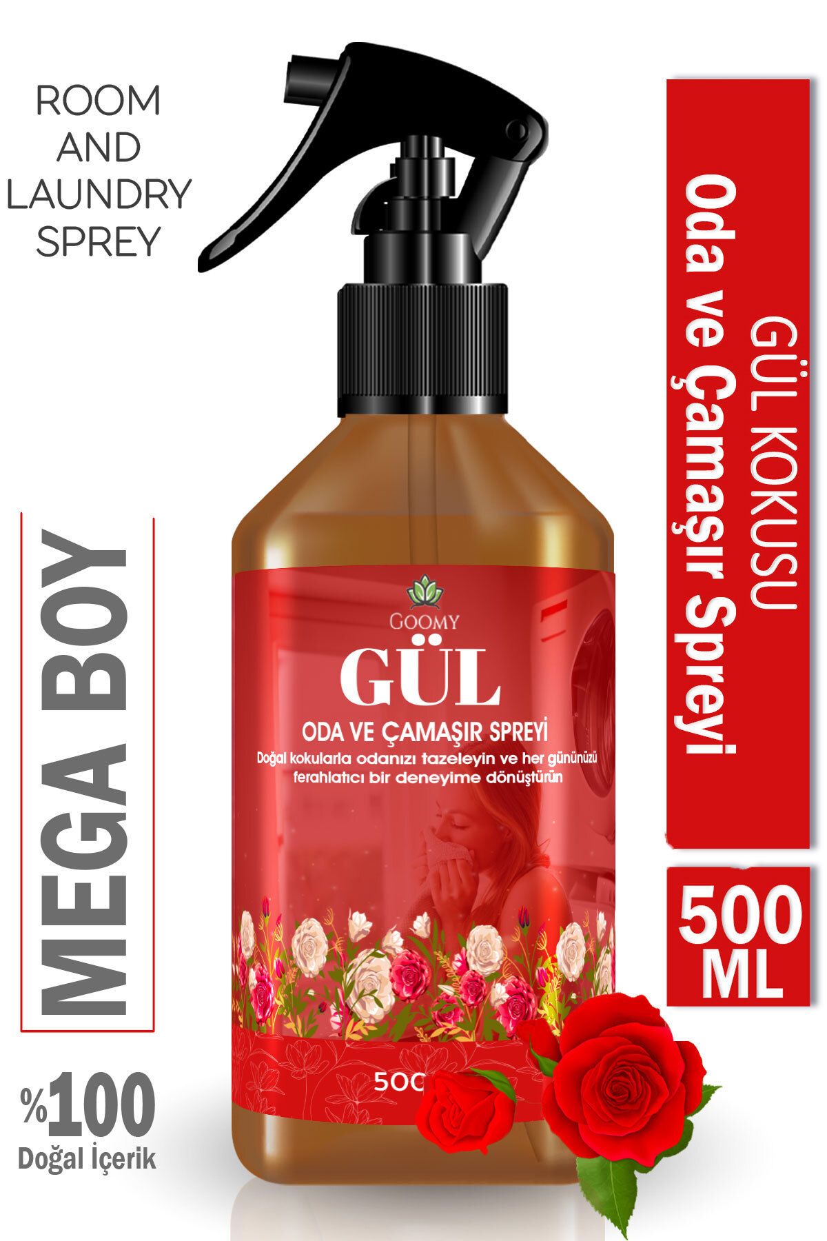 Lofty Gül Oda Ve Çamaşır Spreyi Oda Kokusu Oda Spreyi – Rose Room & Laundry Spray 500ml