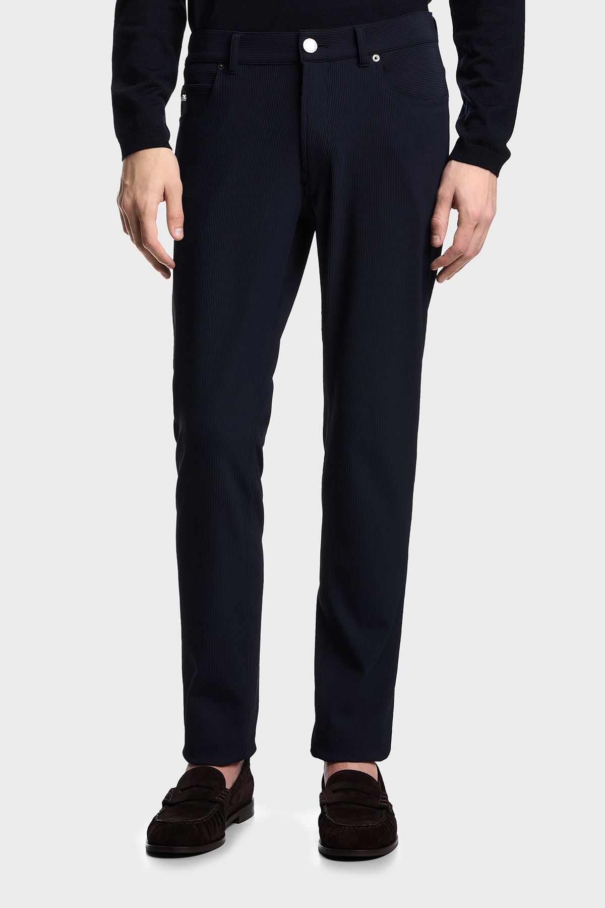 Emporio Armani Fitilli Regular Fit Normal Bel Düz Paça Kot Pantolon Erkek KOT PANTOLON EM000062 AF14