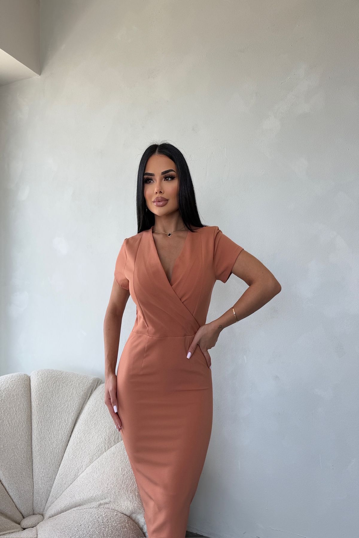 kamacibutik Kruvaze Yaka Abiye Elbise