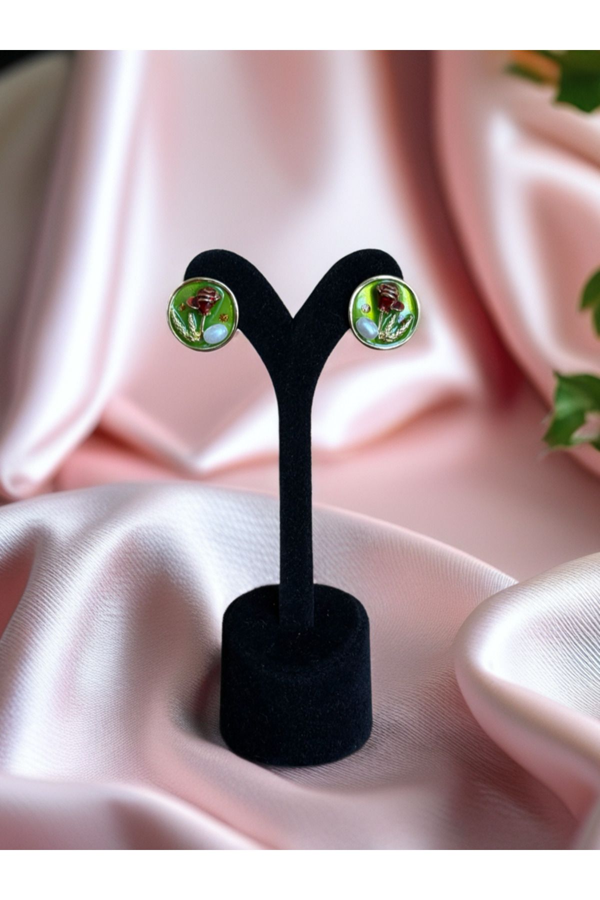 Calmea Jewellery RETRO ÖZEL TASARIM ÇELİK KÜPE KADIN KÜPESİ