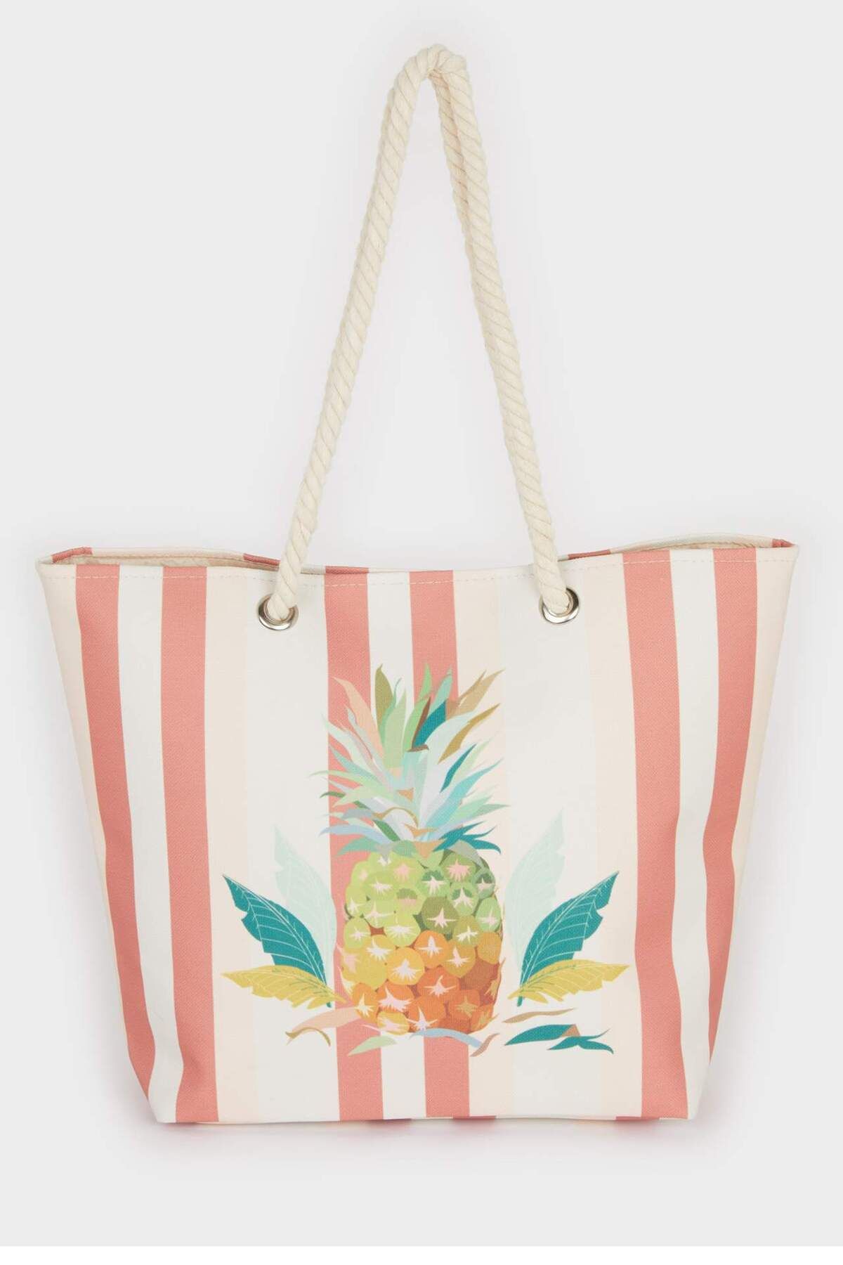 DeFacto Kadın Ananas Desenli Plaj Çantası E7393AXNS