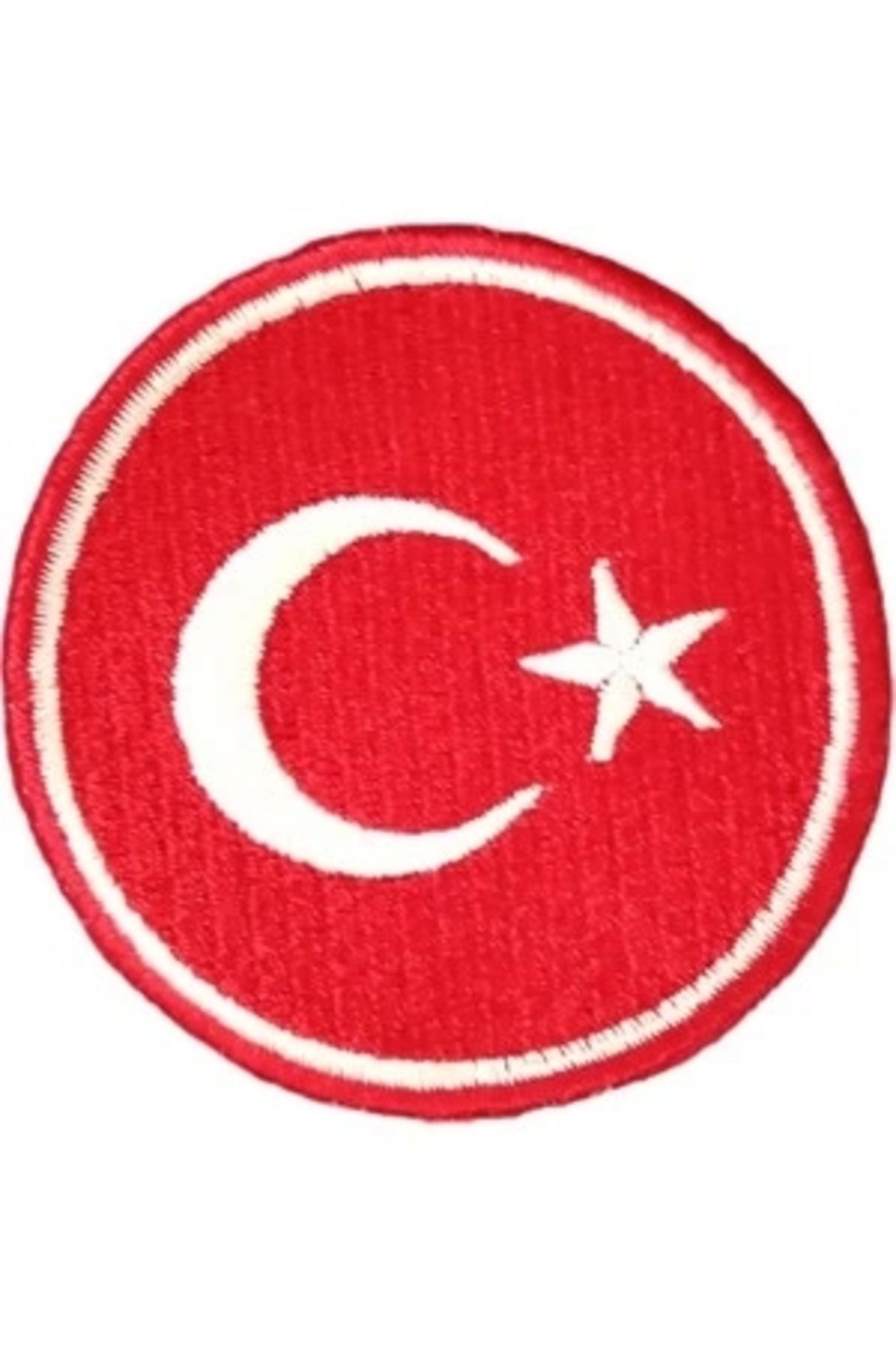 P Parla Aplike Ütü İle Yapışan Türk Bayrağı Yuvarlak Küçük Arma 3 cm