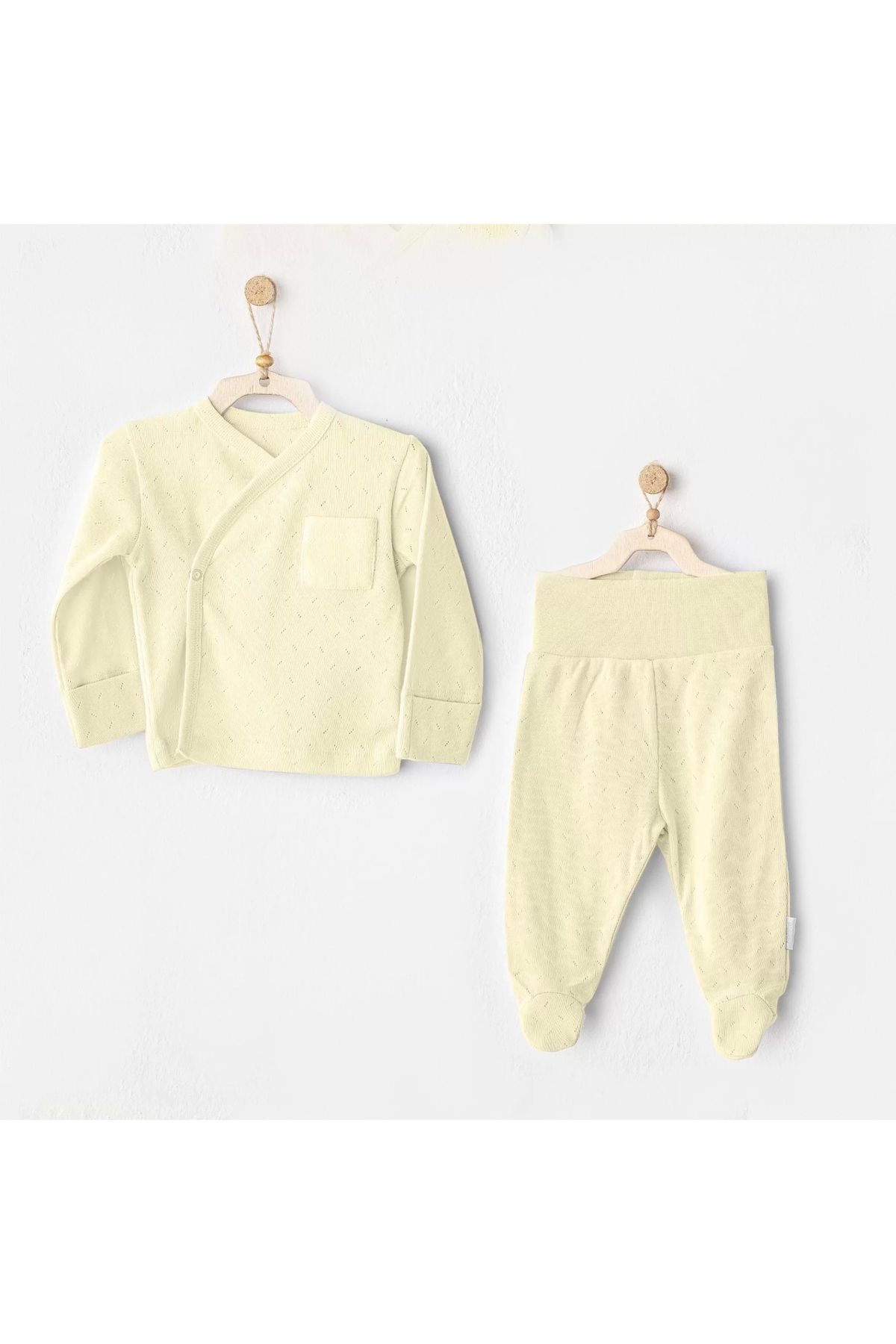 Moda Şahsenem Andywawa Ac25557 Side Snap Set 2'li Zıbın Takım Yellow