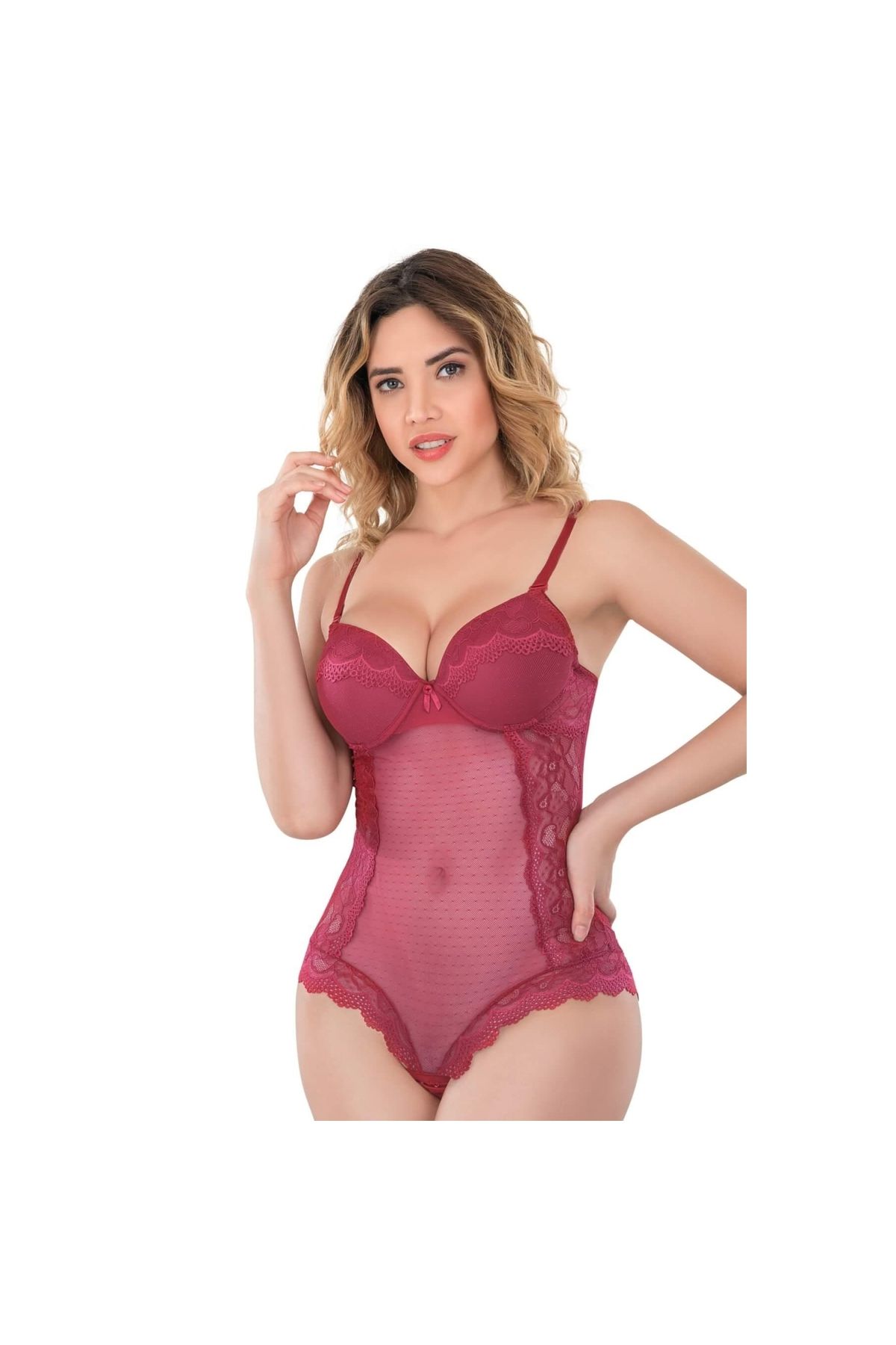 Narnuga MİRAXX BORDO MI Emay 176 Dantelli Body