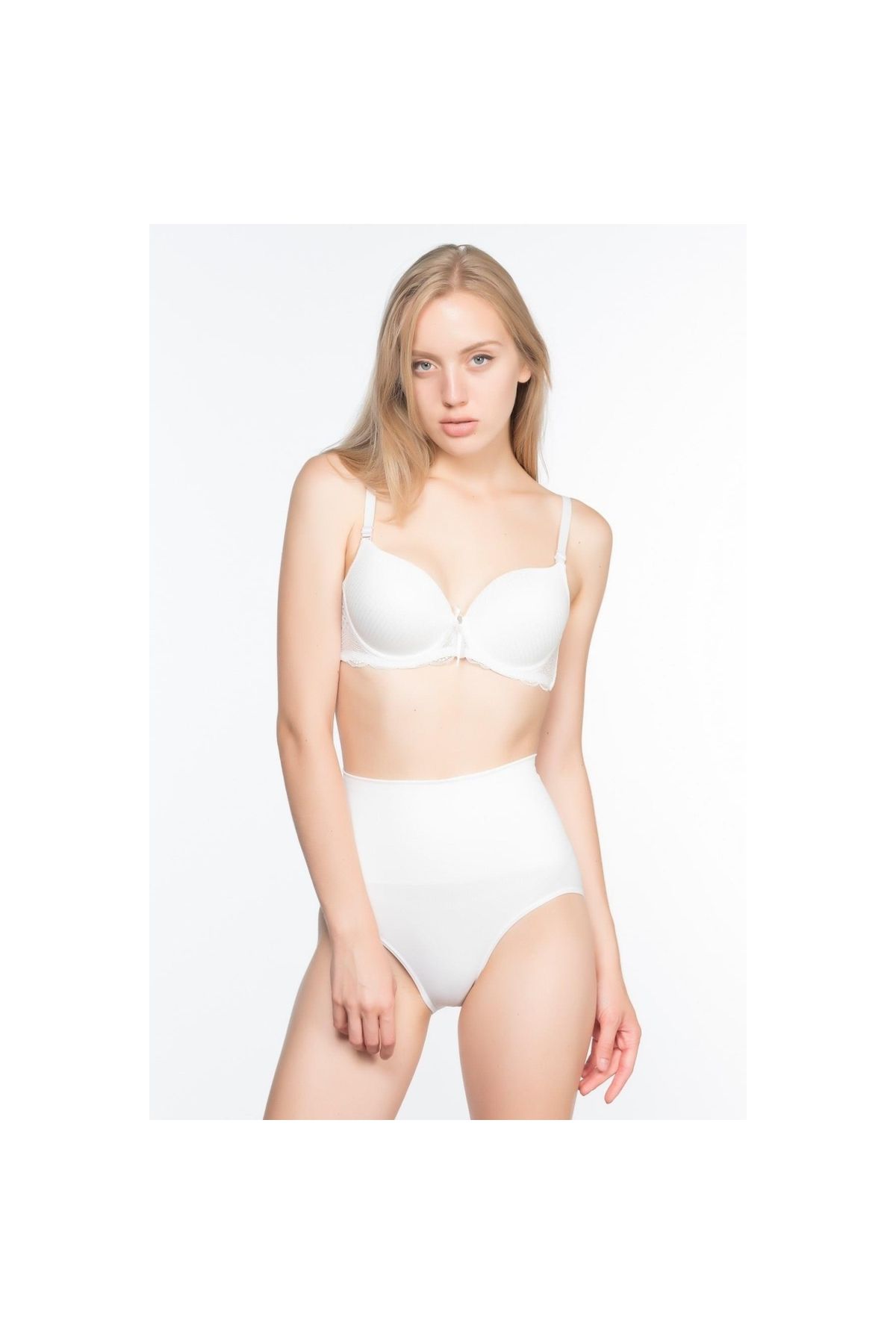 Marsilyan MODLİVE BEYAZ MI Emay 2021 Double Düşük Bel Slip Korse