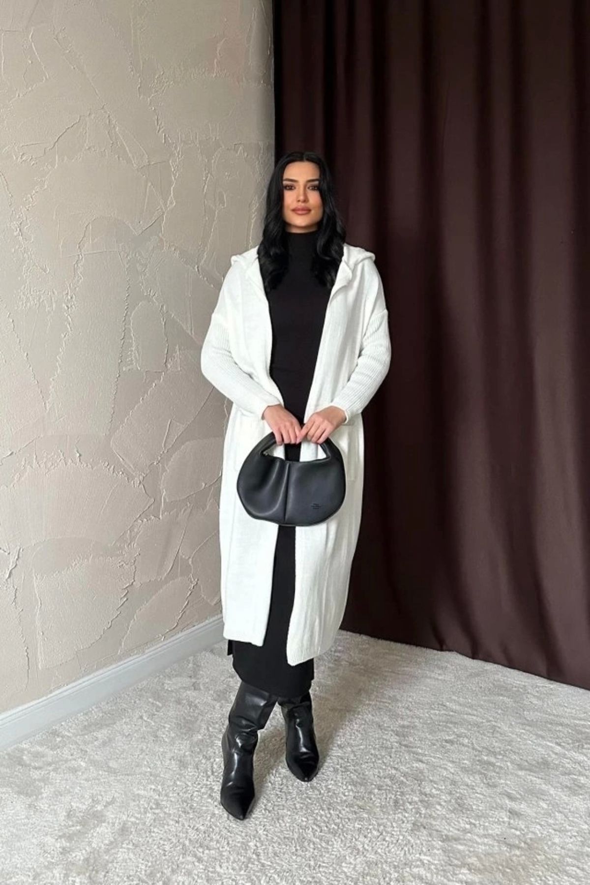 nedo7 Beyaz Arkası Yazılı Hırka