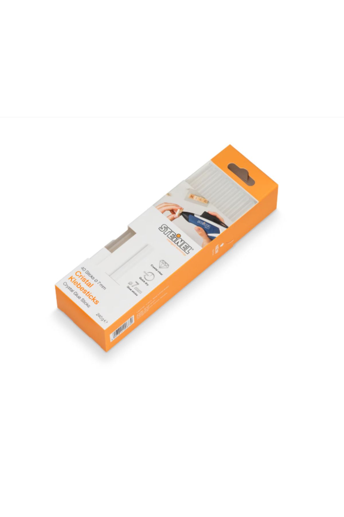 Steinel Batoane De Lipit, Silicon Transparent 7mm Steinel, 40buc, 240g, - One Size
