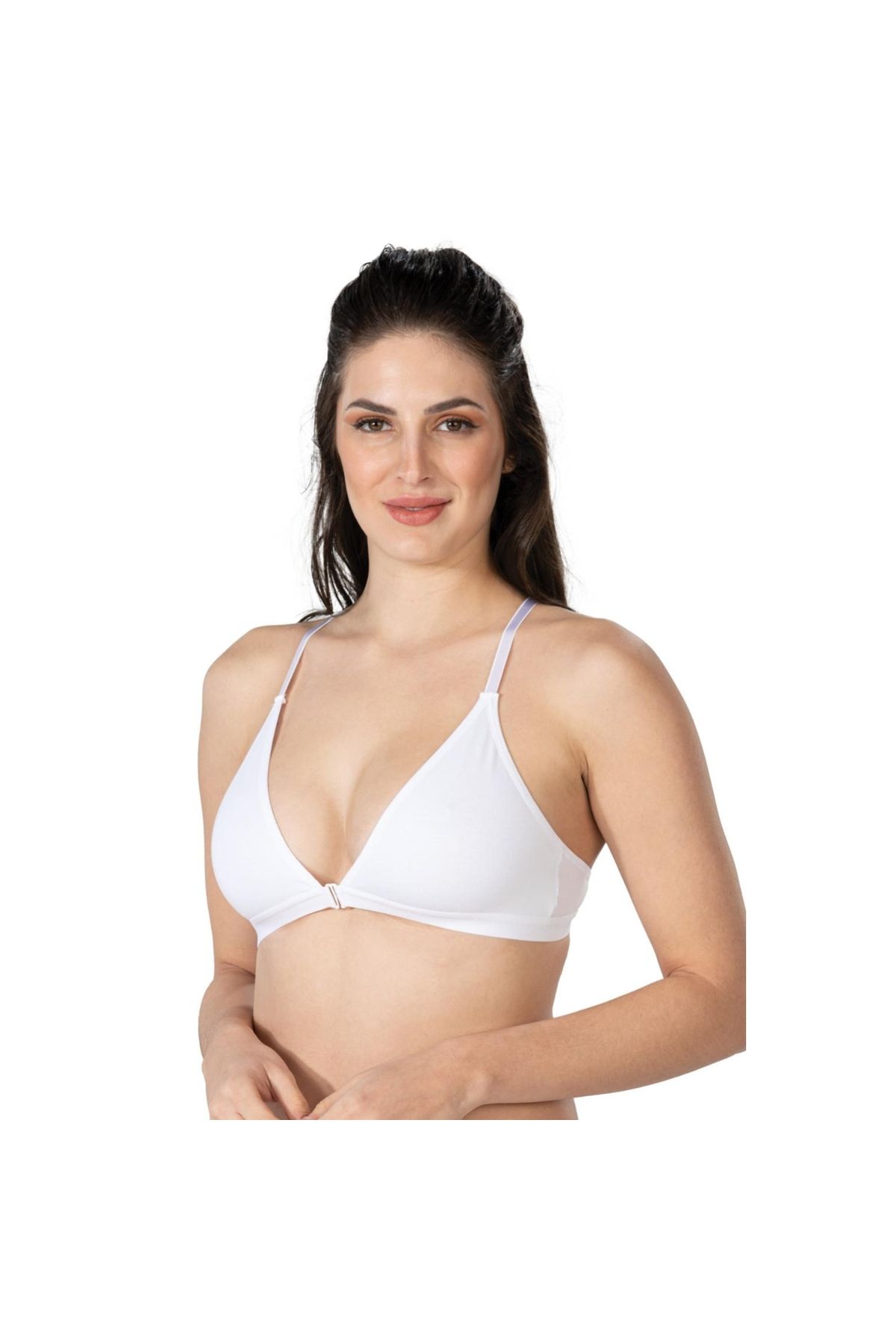 Marsilyan MODLİVE BEYAZ MI Emay 1416 Modal Cotton Önden Açmalı Sporcu Sütyen
