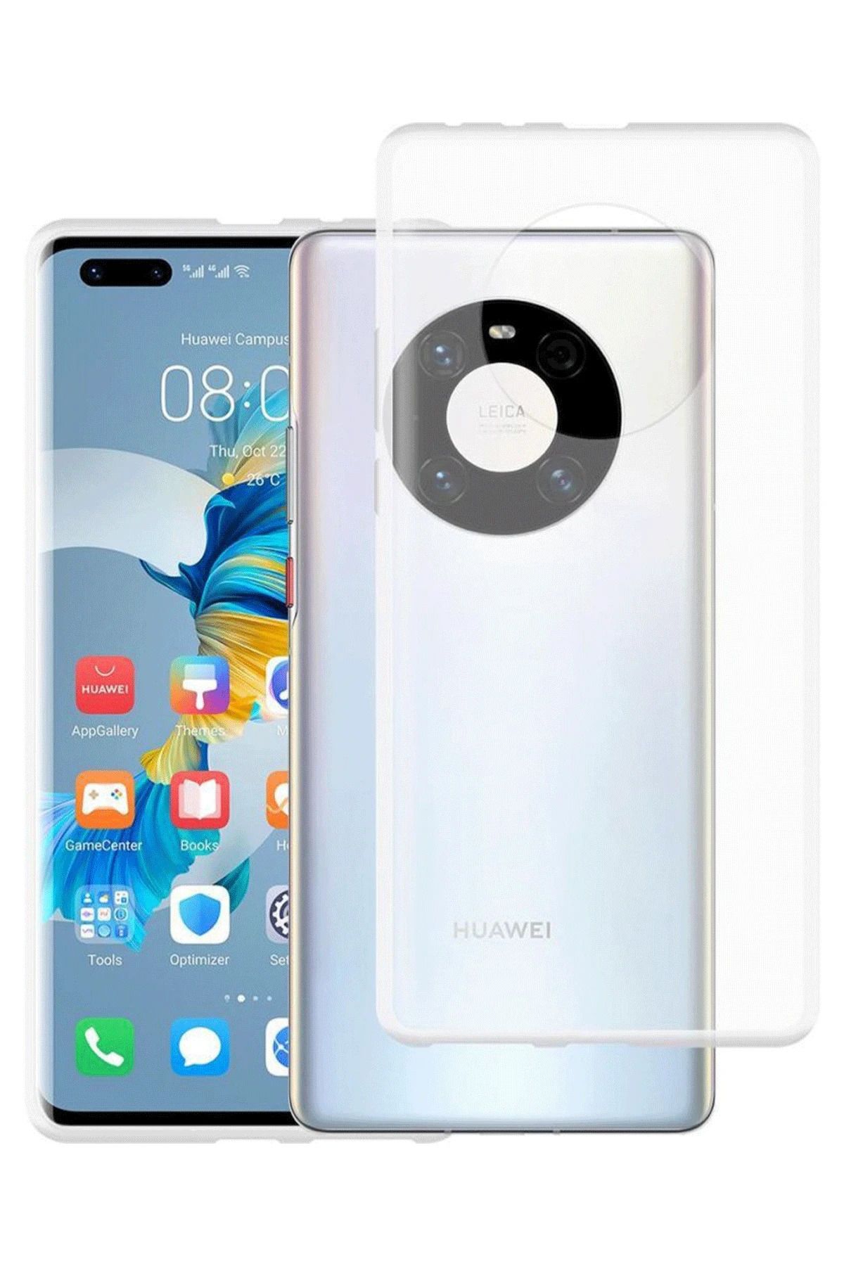 NewFace Huawei Mate 40 Pro Kılıf Lüx Şeffaf Silikon MRAYD