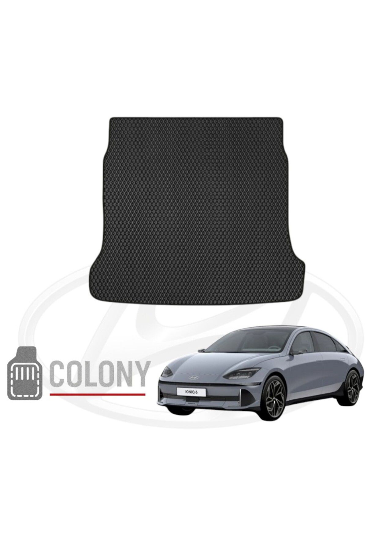 COLONY Hyundai Ioniq 6 2022+ Premium Eva Oto Bagaj Paspası & Bagaj Havuzu - Siyah
