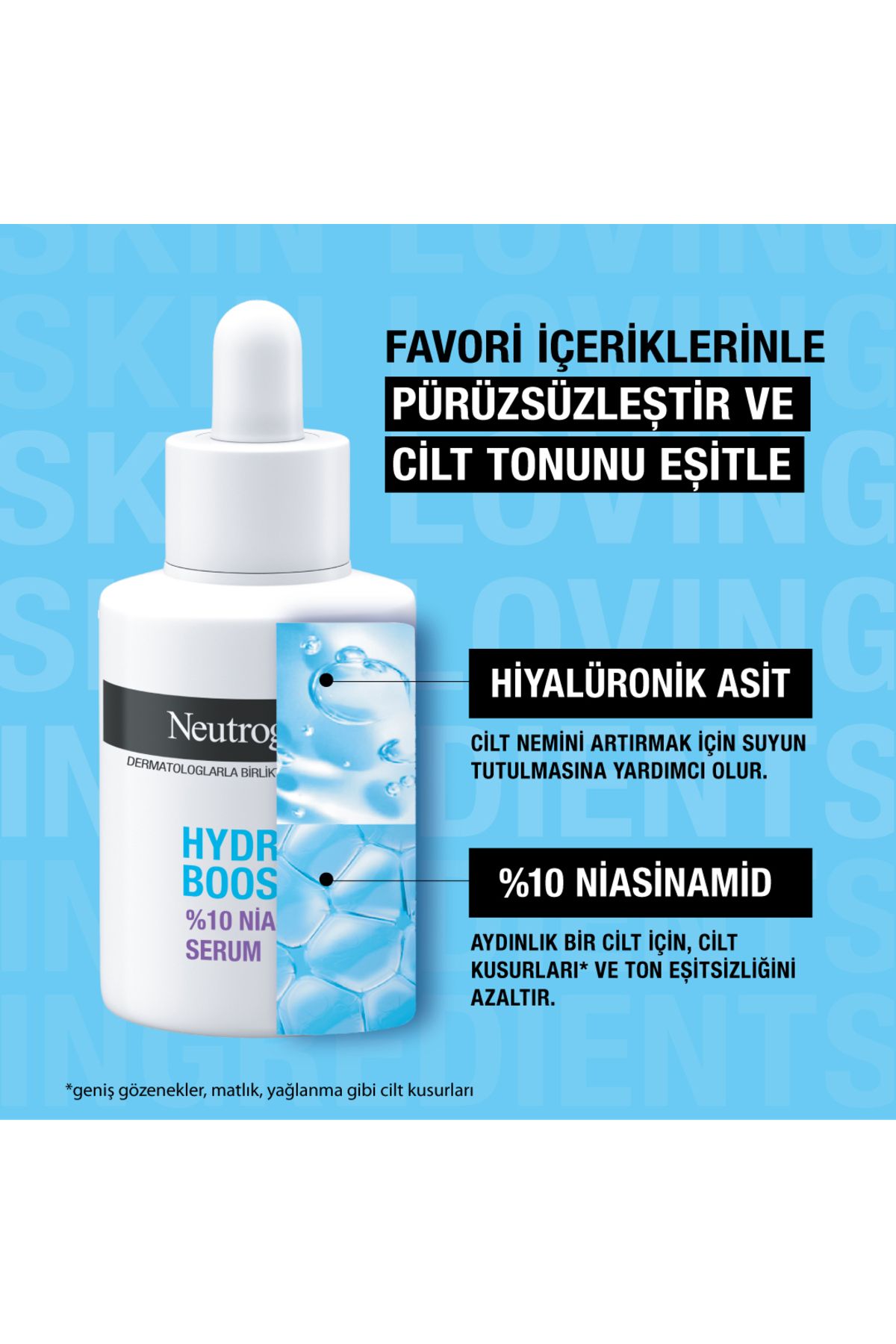 Neutrogena-Hydro Boost 10% Niacinamide Serum 30 ml + Spf 50 Moisturizer 50 ml 4