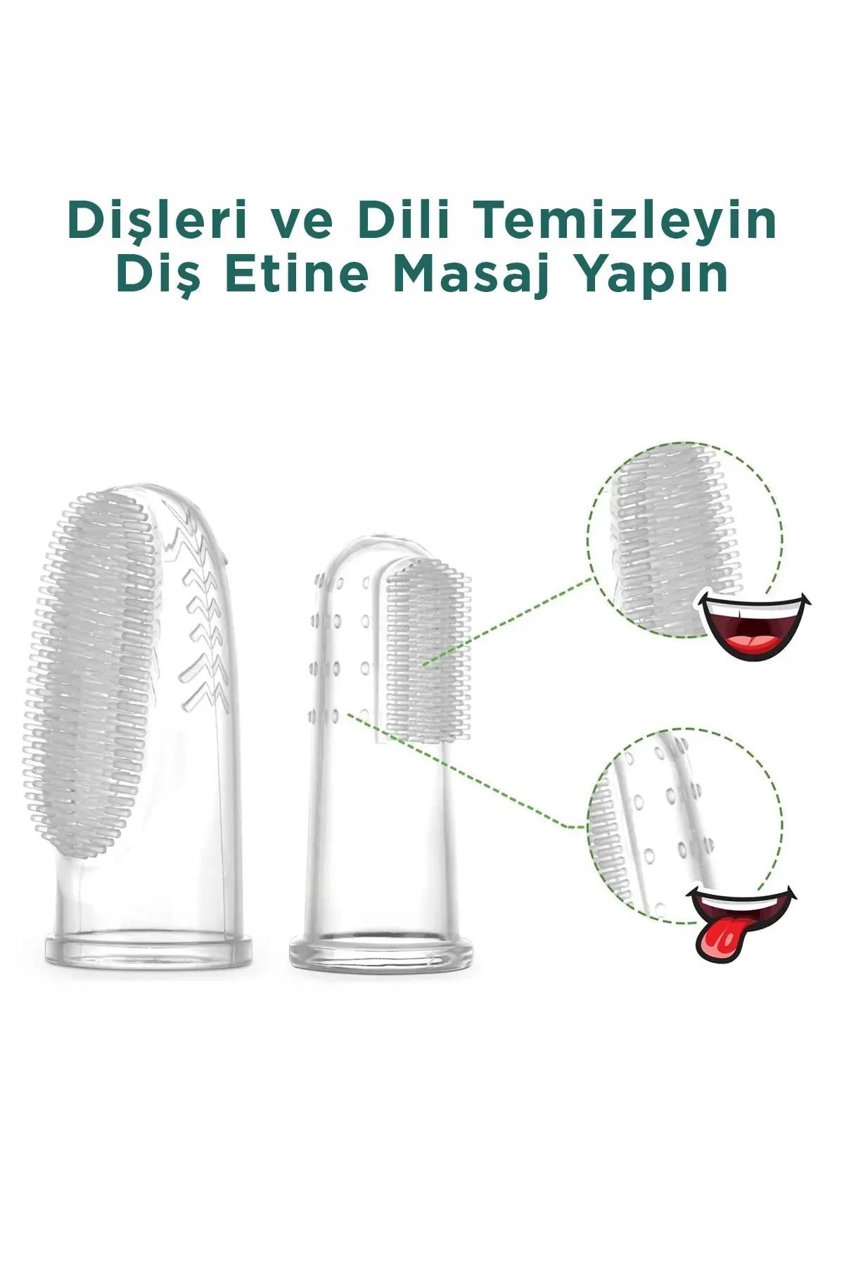 acilpetmama Silikon Parmak Bebek Diş Kaşıyıcı ve Şeffaf Yumuşak Fırça Kutulu Oyuncak Erkek ve Kız Ürünleri fotoğrafı 5 (önizleme)
