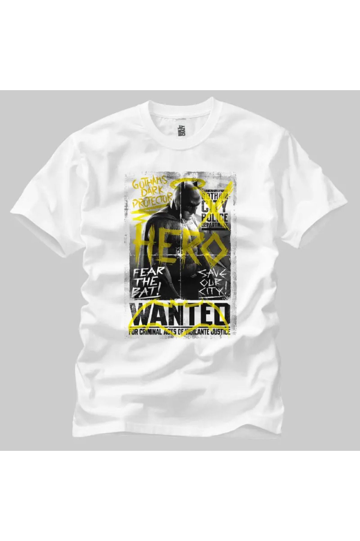 Built By Crazy Batman Wanted Poster Unisex Tişört