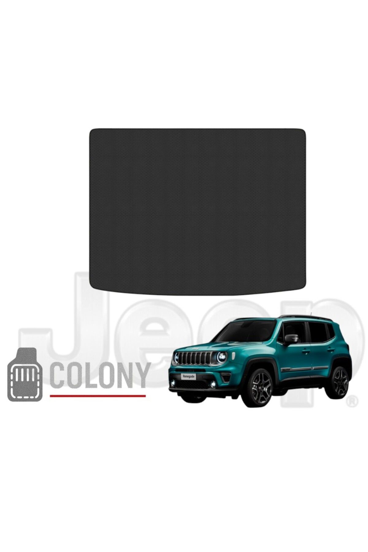 COLONY Jeep Renegade SUV 2014+ Premium Eva Oto Bagaj Paspası & Bagaj Havuzu - Siyah