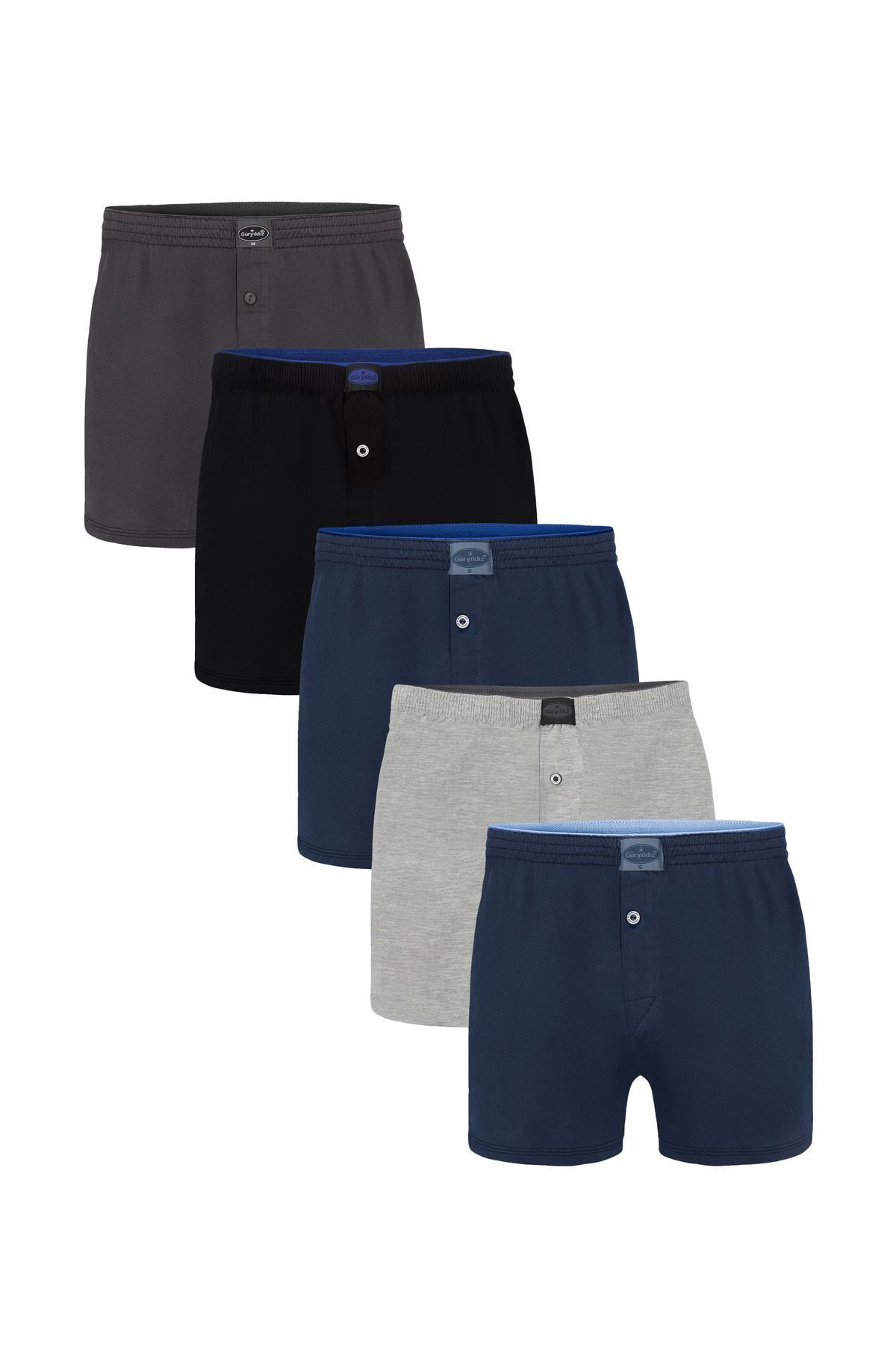 Decas TRANQUILLUS 5'li Paket Şort Boxer - Çok Renkli