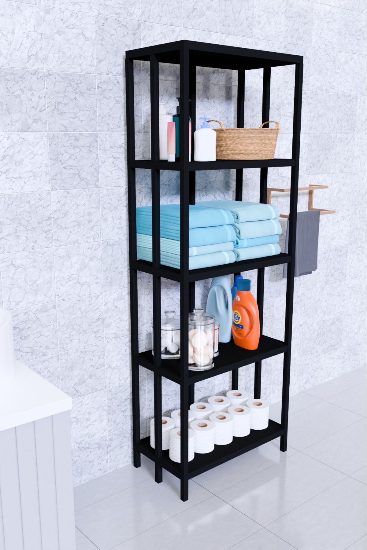 mormanya Coder Plastik Banyo Rafı Banyo Düzenleyici Banyo Organizer Banyo Dolabı