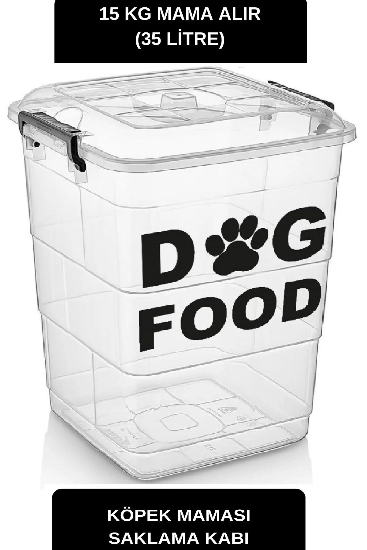 DEEMBRO Büyük boy köpek Mama maması Saklama Kabı kutusu 35 lt ortalama 15 kg mama alır Mama Saklama Kutusu
