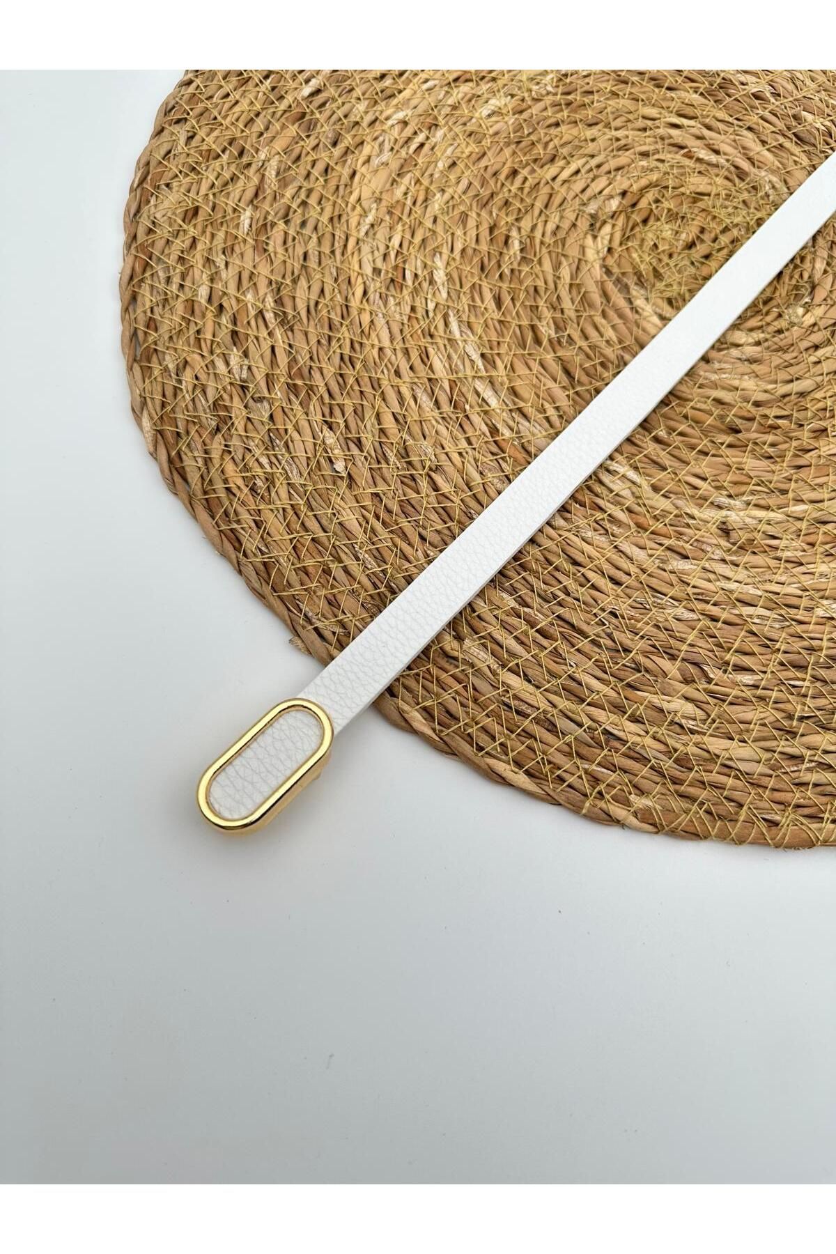 Desre Moda Oval Gold Tokalı İnce Kadın Kemeri,Gömlek Kemeri,Ceket Kemeri,Pantalon Kemeri