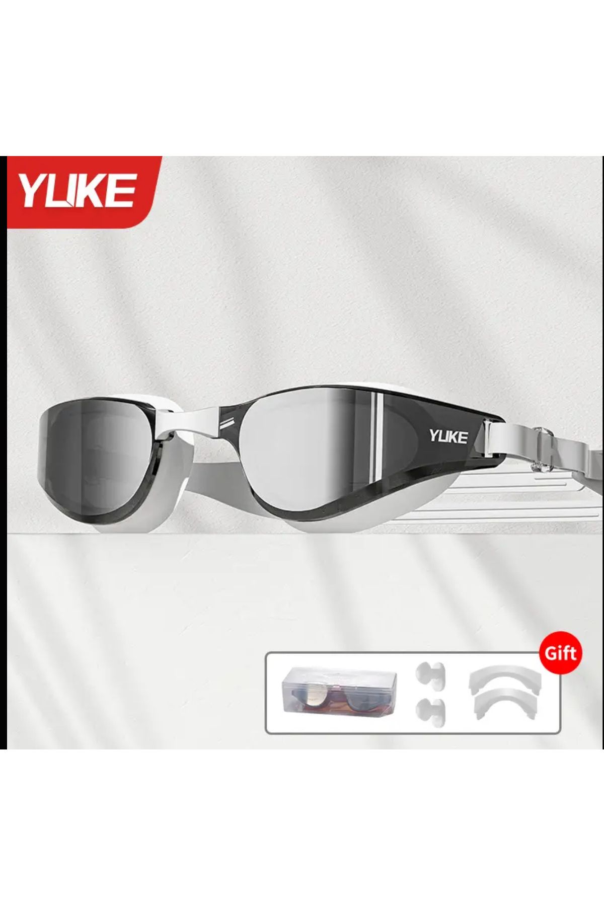 glasses accessory Yüzme gözlüğü silikon hd netlik su geçirmez anti-sis yüzme gözlüğü beyaz