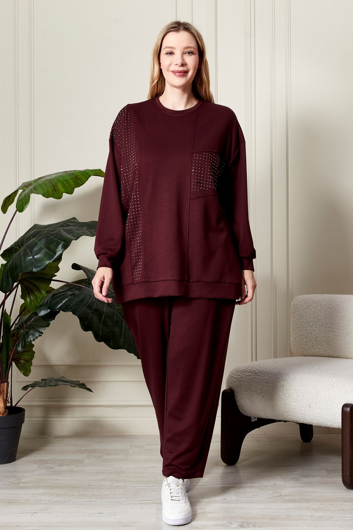 Ferace-Women's Plus Size Stone Suit 3