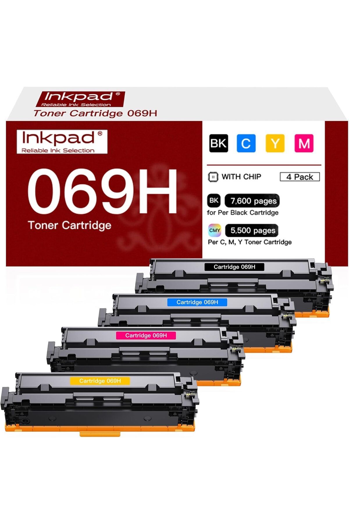 Canon ÇİPLİ MF753cdw MF751Cdw LBP674Cdw MF752Cdw LBP673Cdw Cartridge Set (Black Cyan Yellow Magenta)