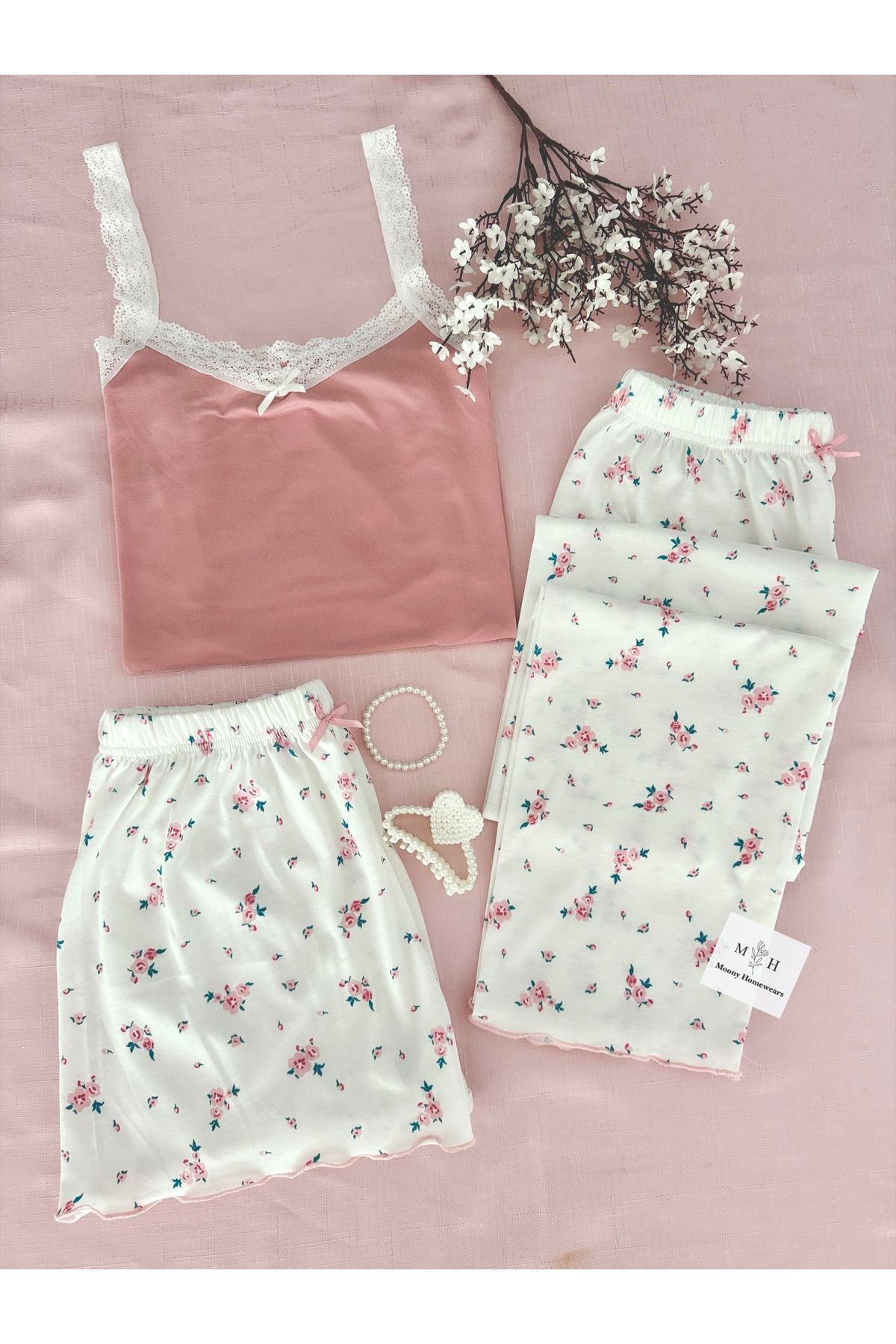 MH Moony Homewears Cute 3'lü Yumuşacık Pijama